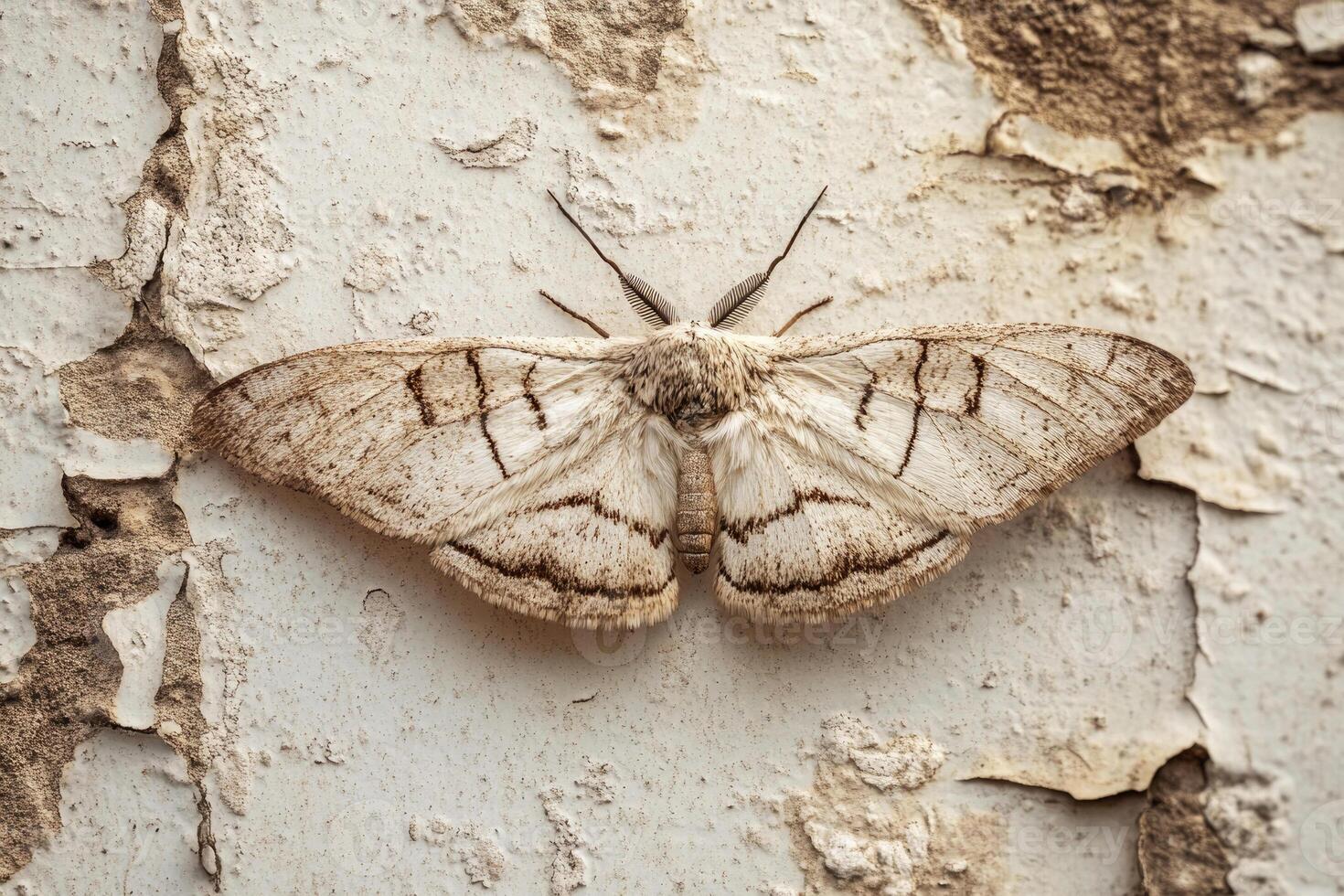 A moth resting on a wall. photo