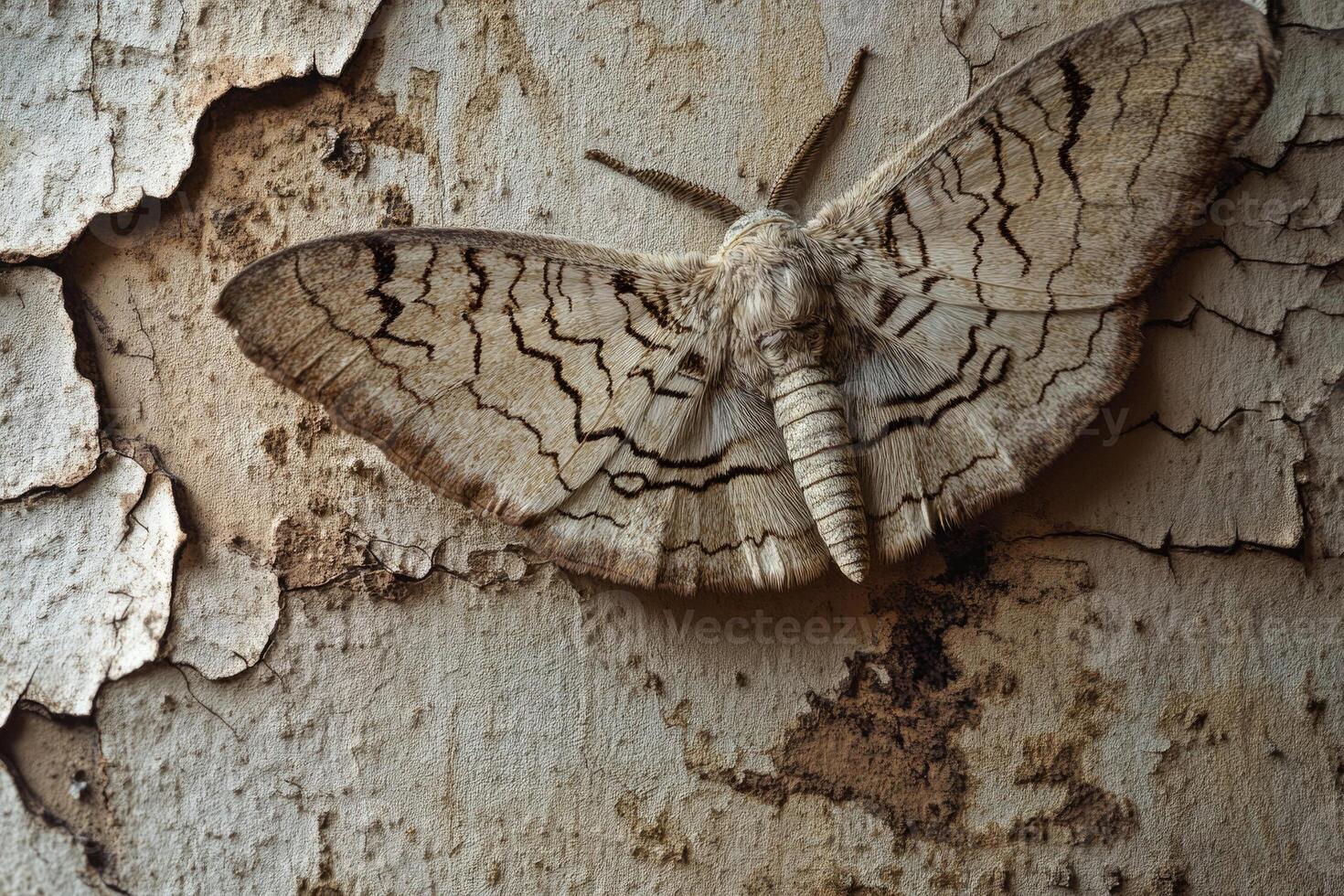 A moth resting on a wall. photo