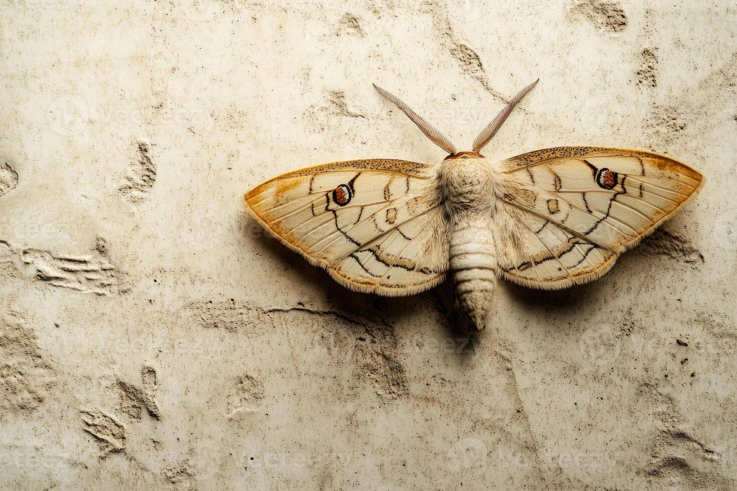 A moth resting on a wall. photo