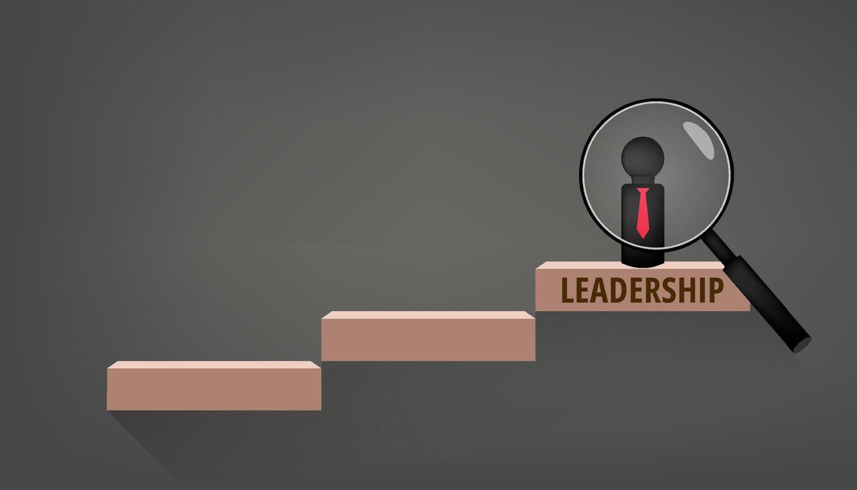 Leadership and personal growth concept, self improvement and career growth vector