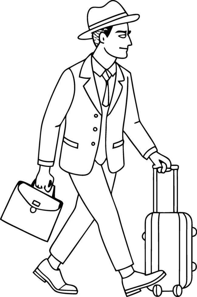 Professional on a Quick Business Trip vector