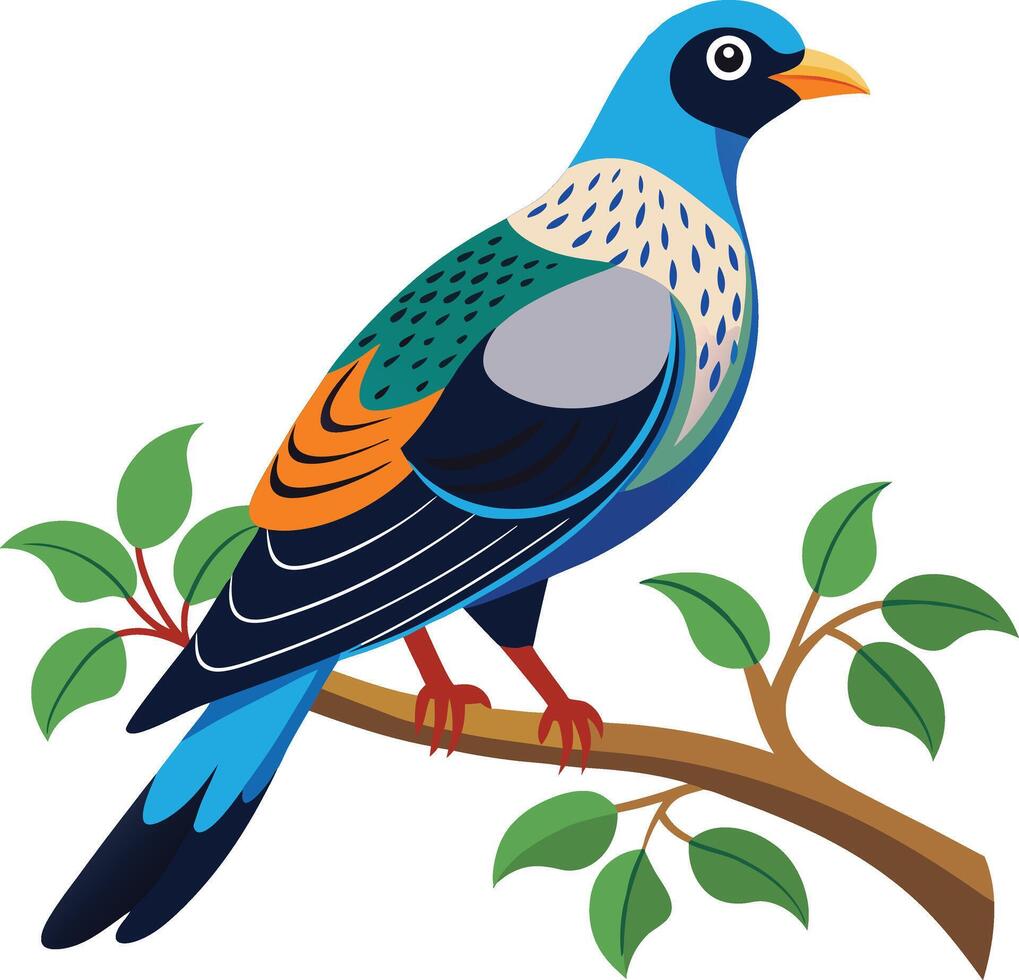 Peaceful Dove with Branch vector