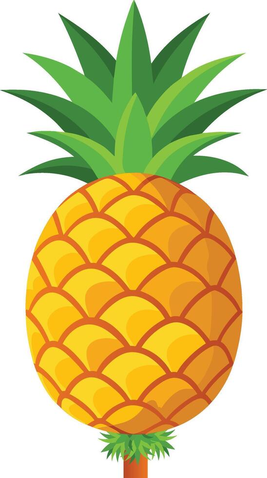 Realistic Yellow pineapple vector