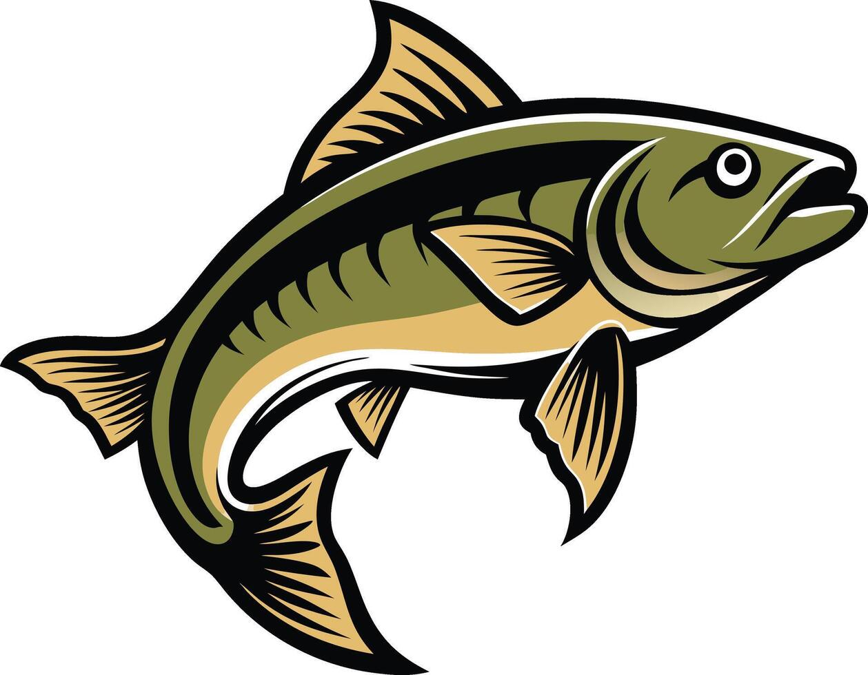 A River fish vector