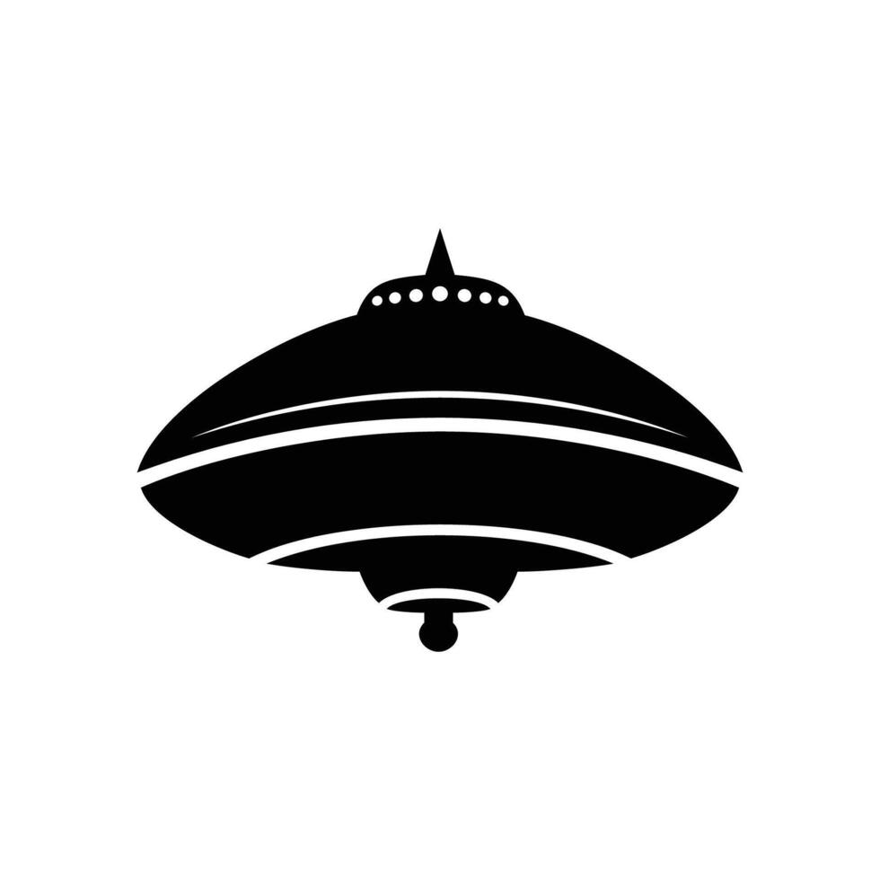 UFO silhouette design. Alien space ship sign and symbol. vector
