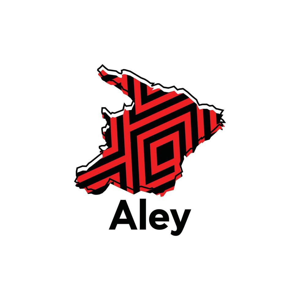 Aley map. map of Lebanon Country, illustration design template on white background vector