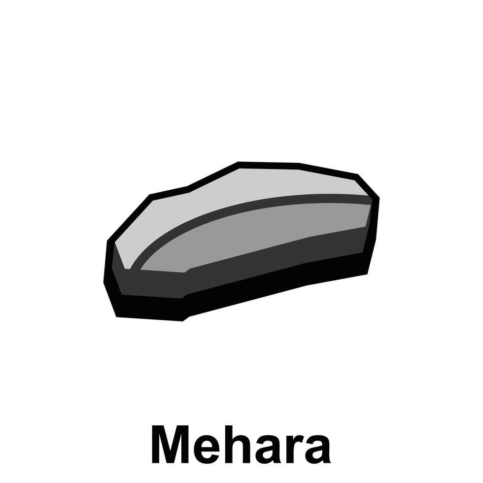 Mehara map. map of the Timor Leste. Borders of for your infographic. design template vector