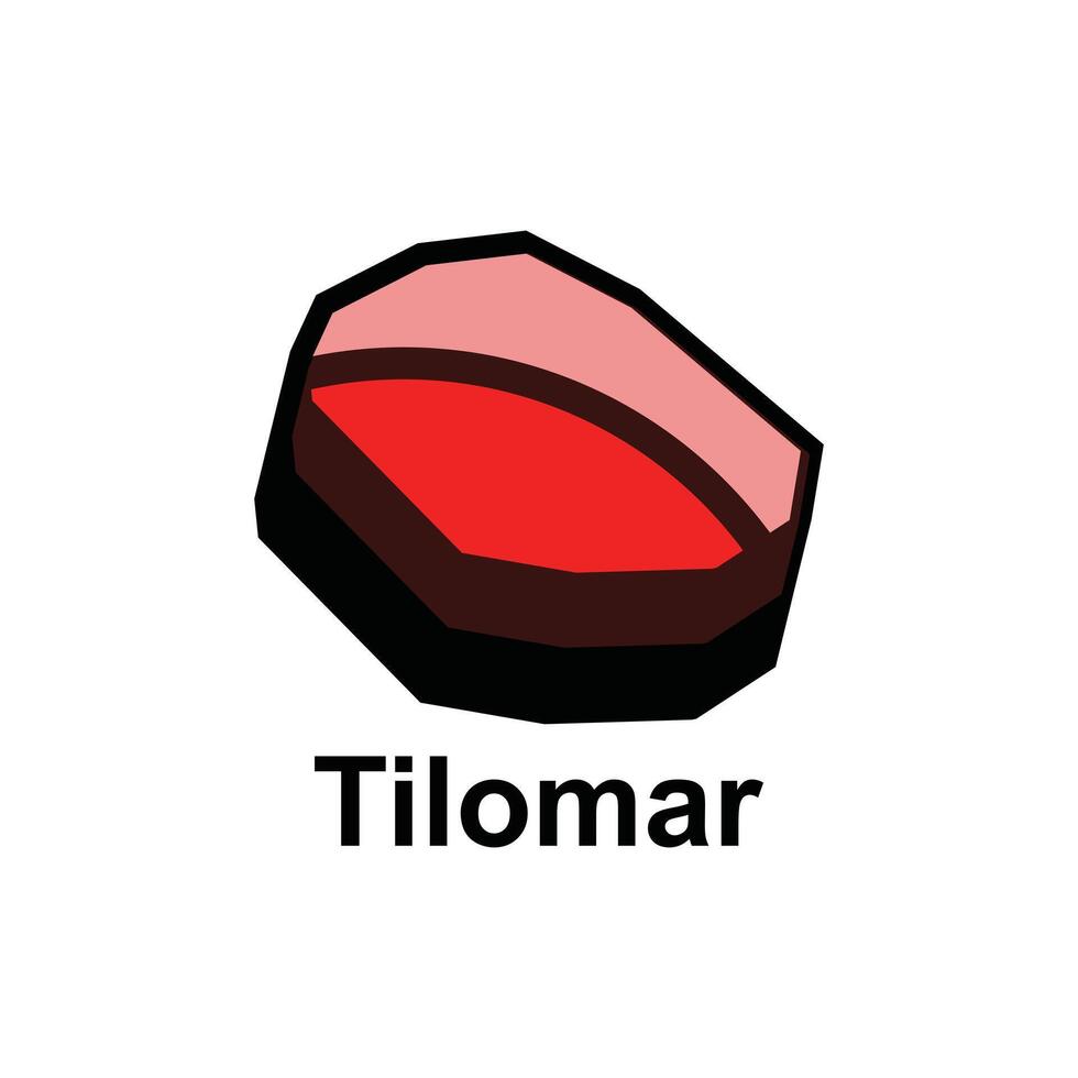 Tilomar map. map of the Timor Leste. Borders of for your infographic. design template vector