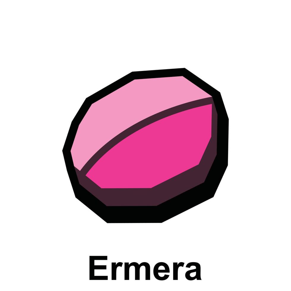 Ermera map. map of the Timor Leste. Borders of for your infographic. design template vector