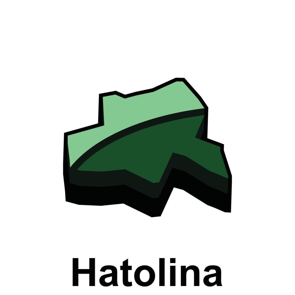 Hatolina map. map of the Timor Leste. Borders of for your infographic. design template vector
