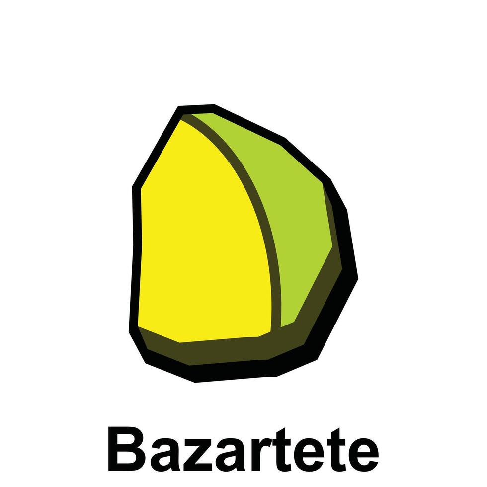 Map of Bazartete, logo design concept illustration idea style flat design. isolated on white background vector