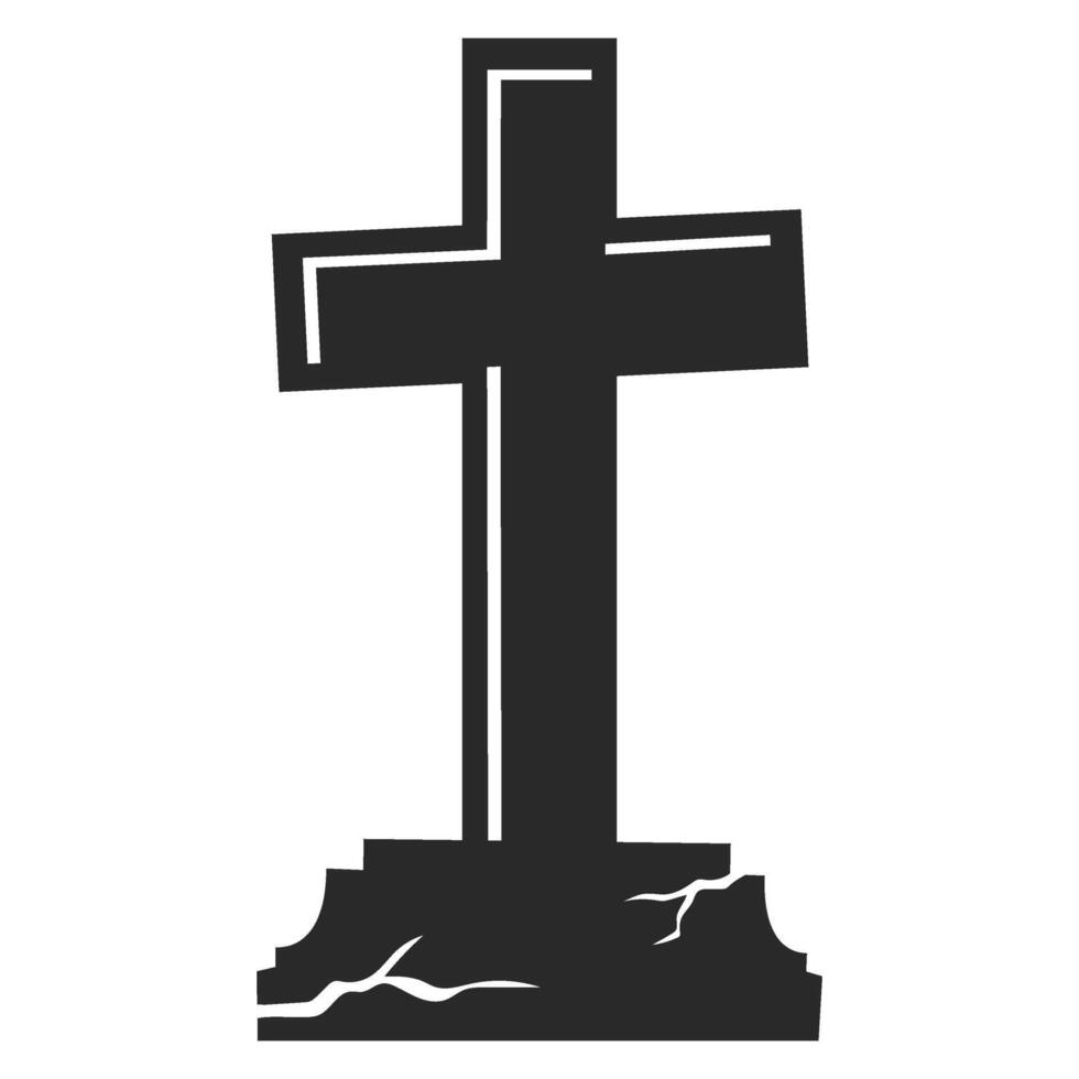 Halloween Grave Stone Silhouette vector