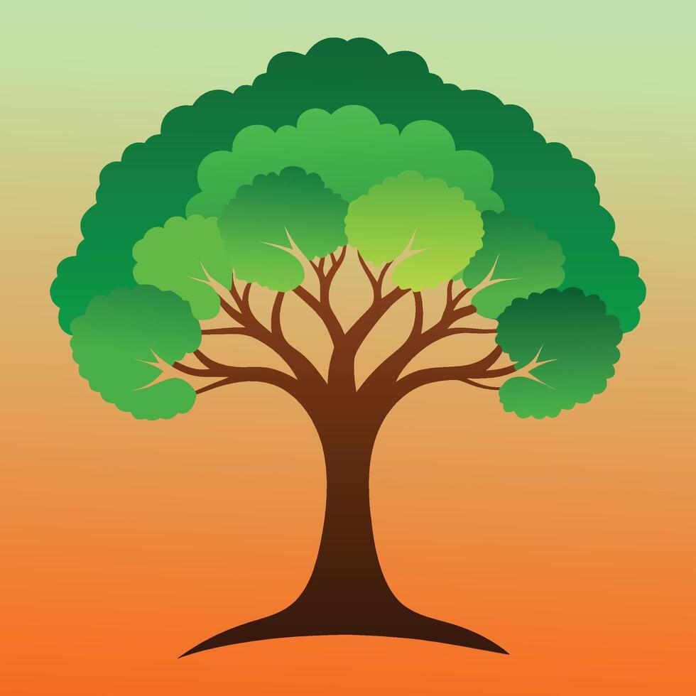 Green tree logo icon vector