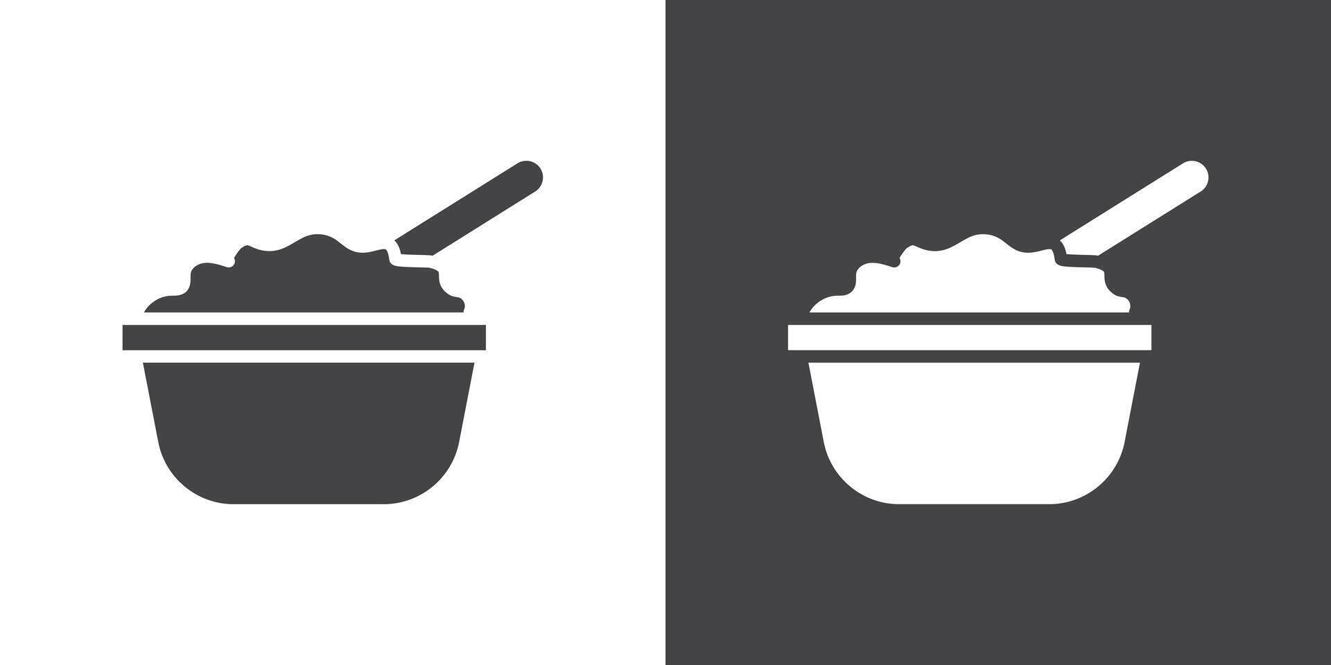 Cereal icon Thin line illustration set vector
