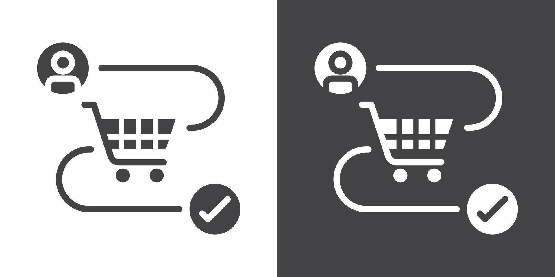 Customer journey icon Thin line illustration set vector