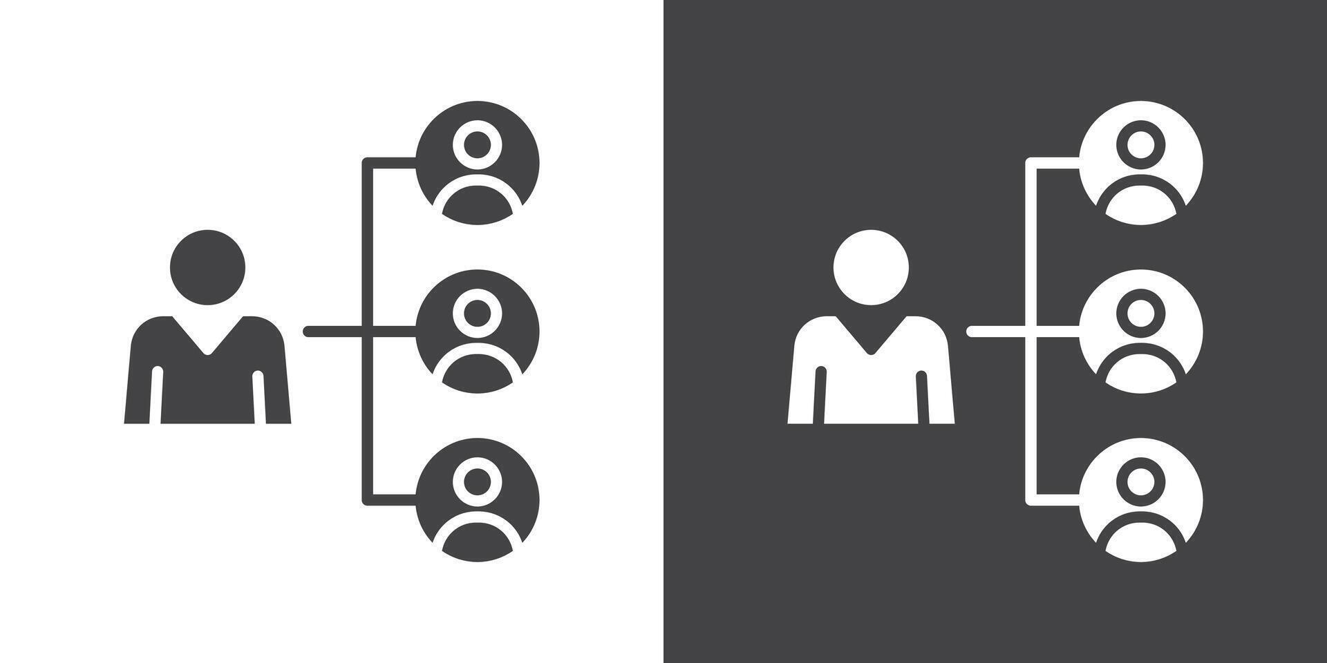 Department head icon Thin line illustration set vector