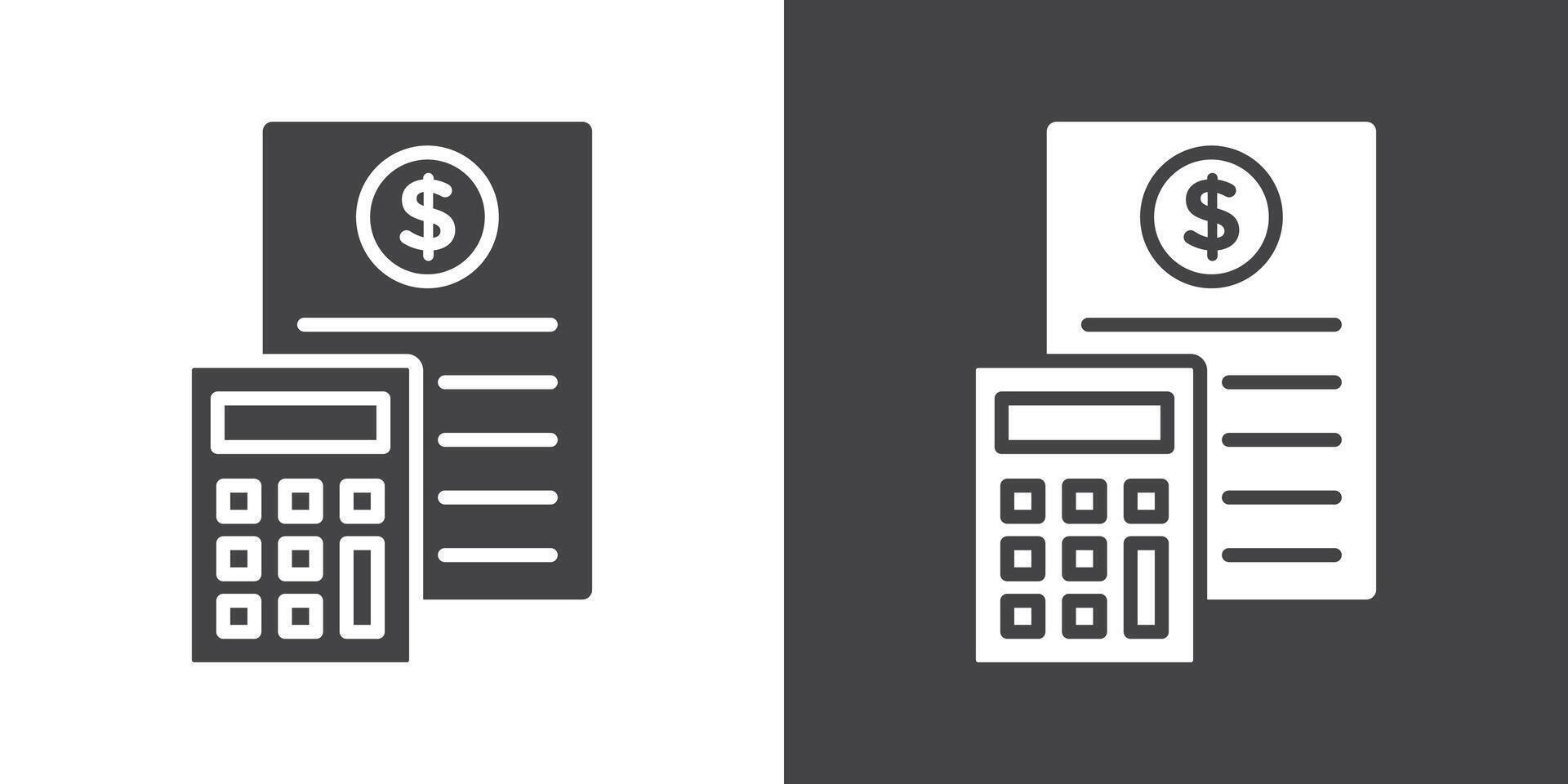 Accounting icon Thin line illustration set vector