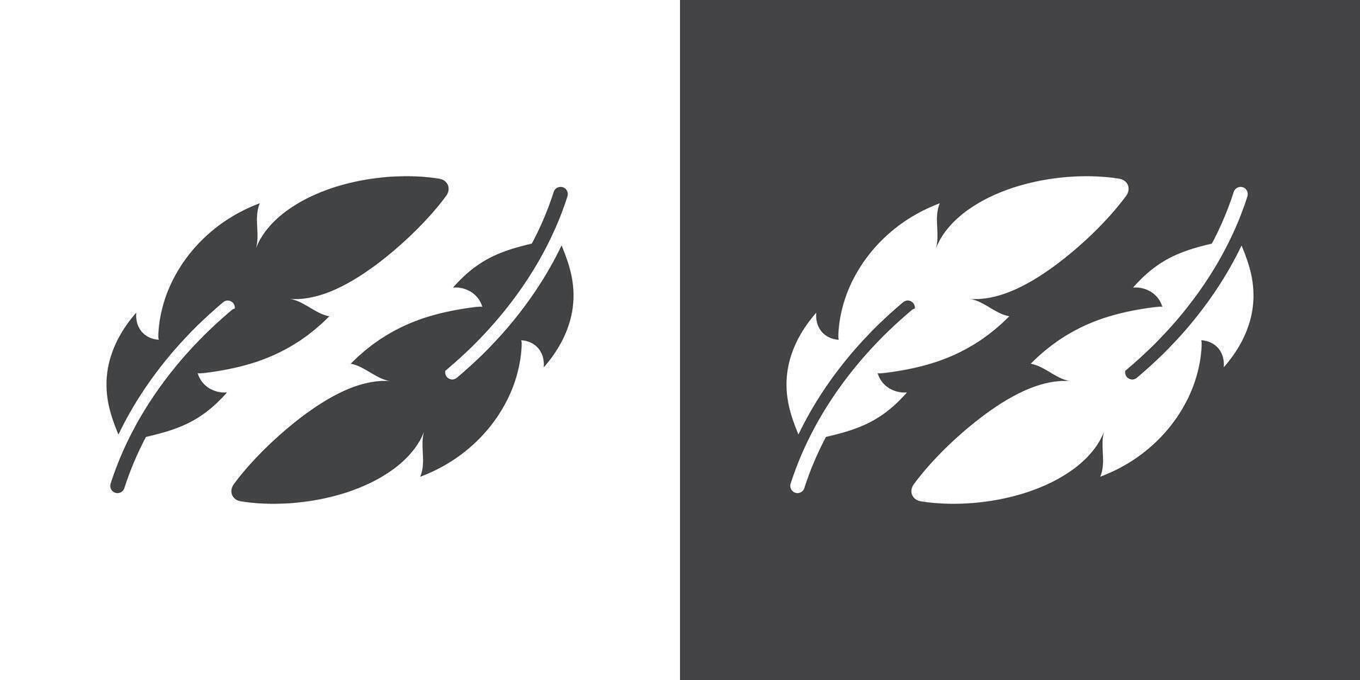 Feather icon Thin line illustration set vector