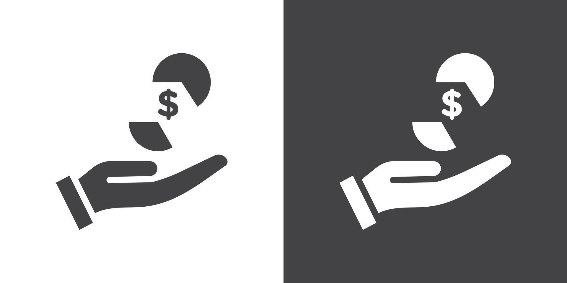 Contribution icon Thin line illustration set vector