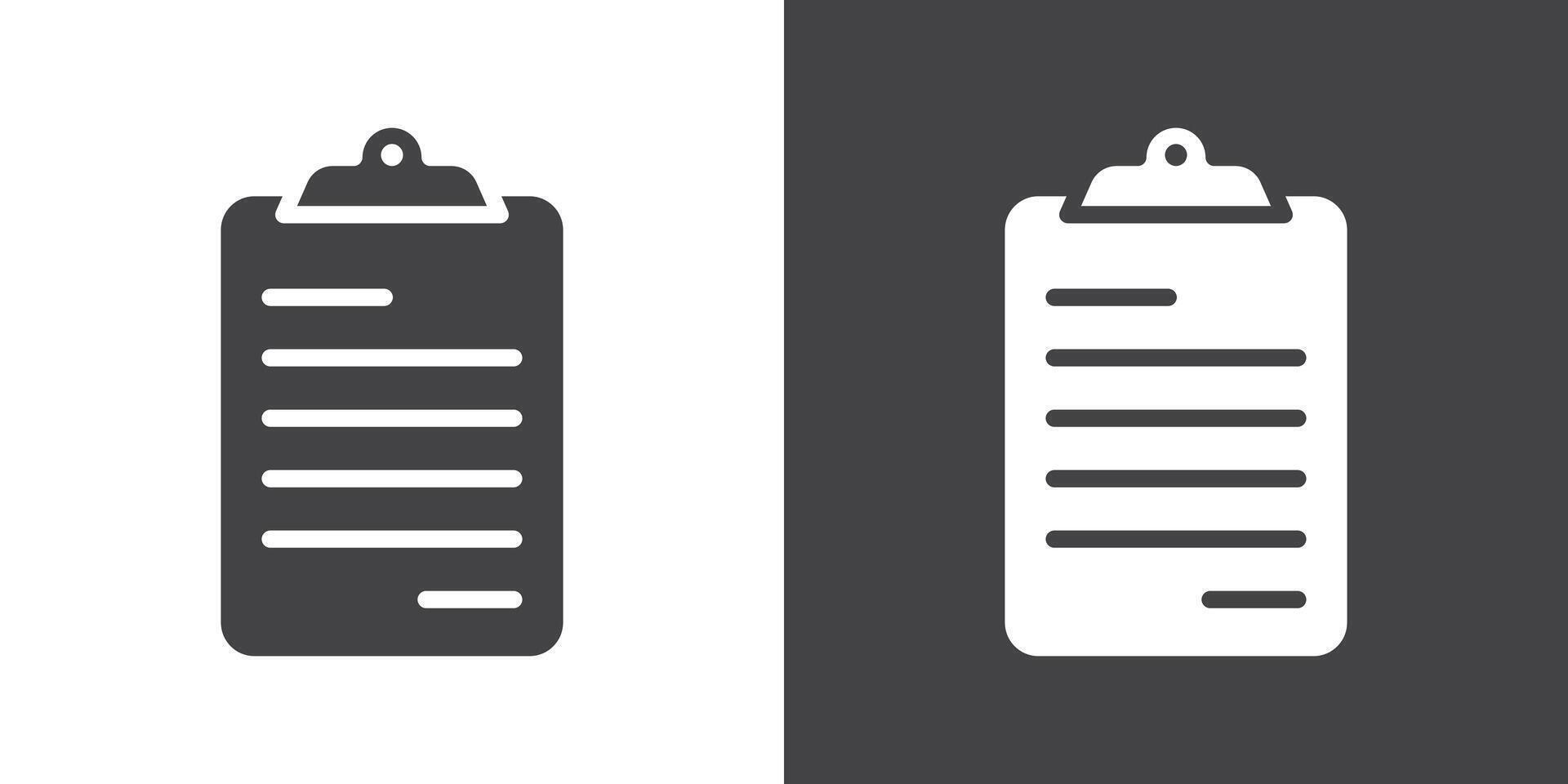 Clipboard icon Thin line illustration set vector