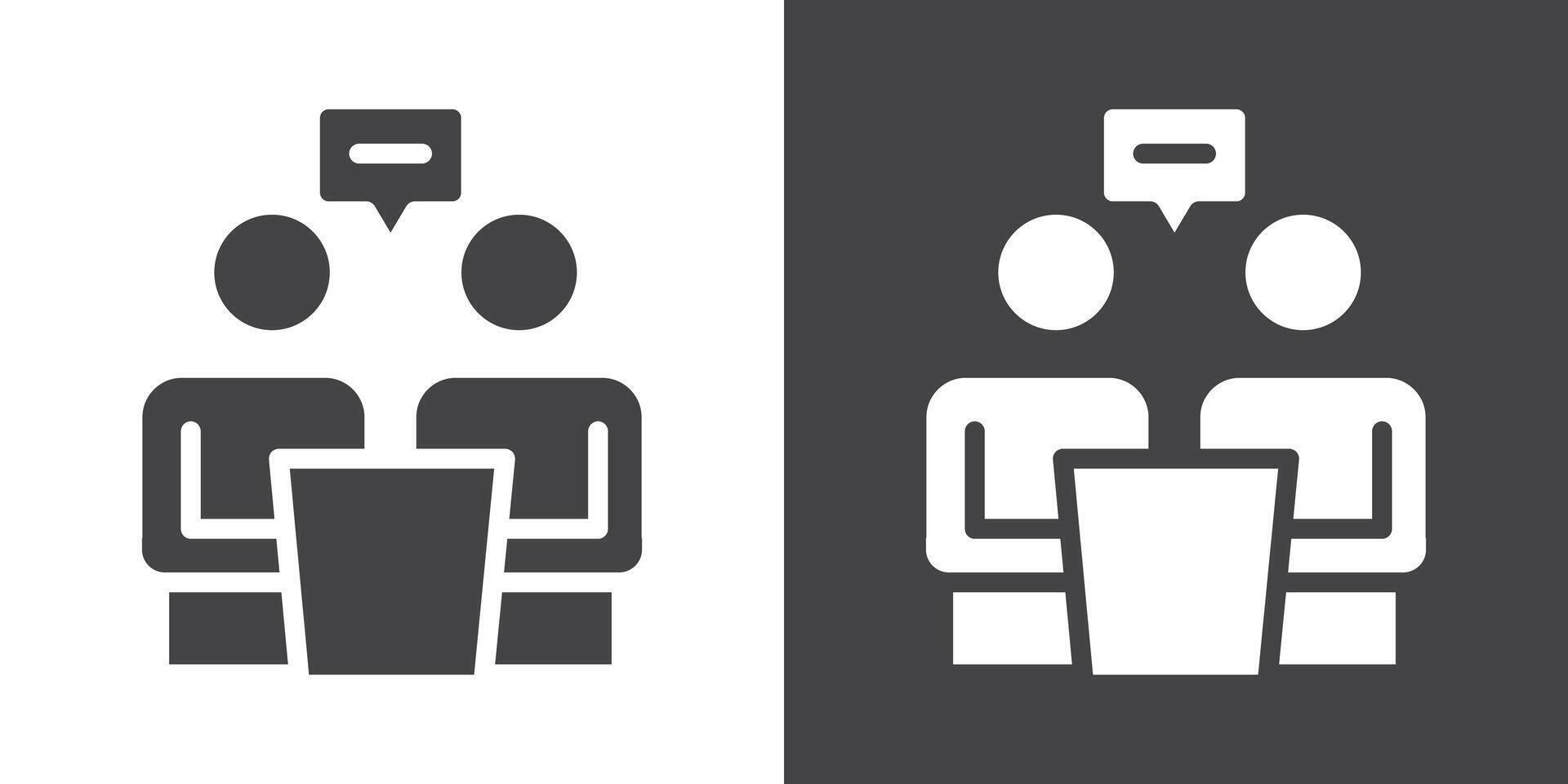 Consulting Icon Thin line illustration set vector