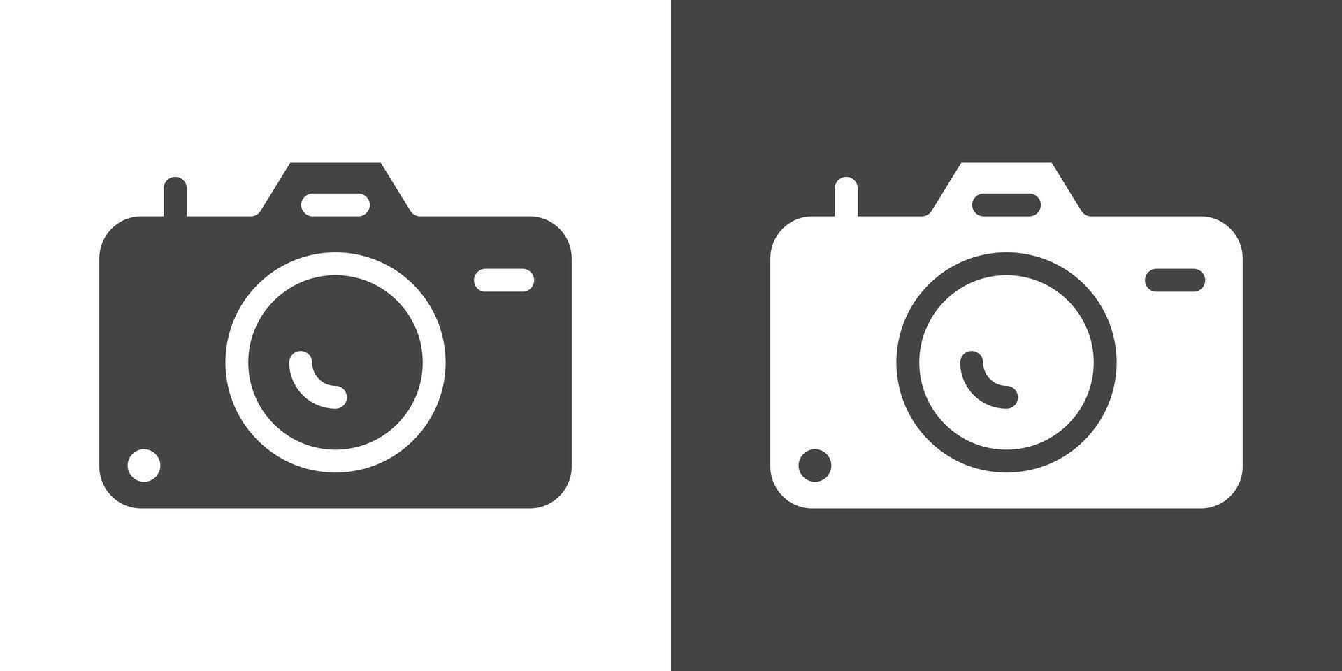 Camera icon Thin line illustration set vector