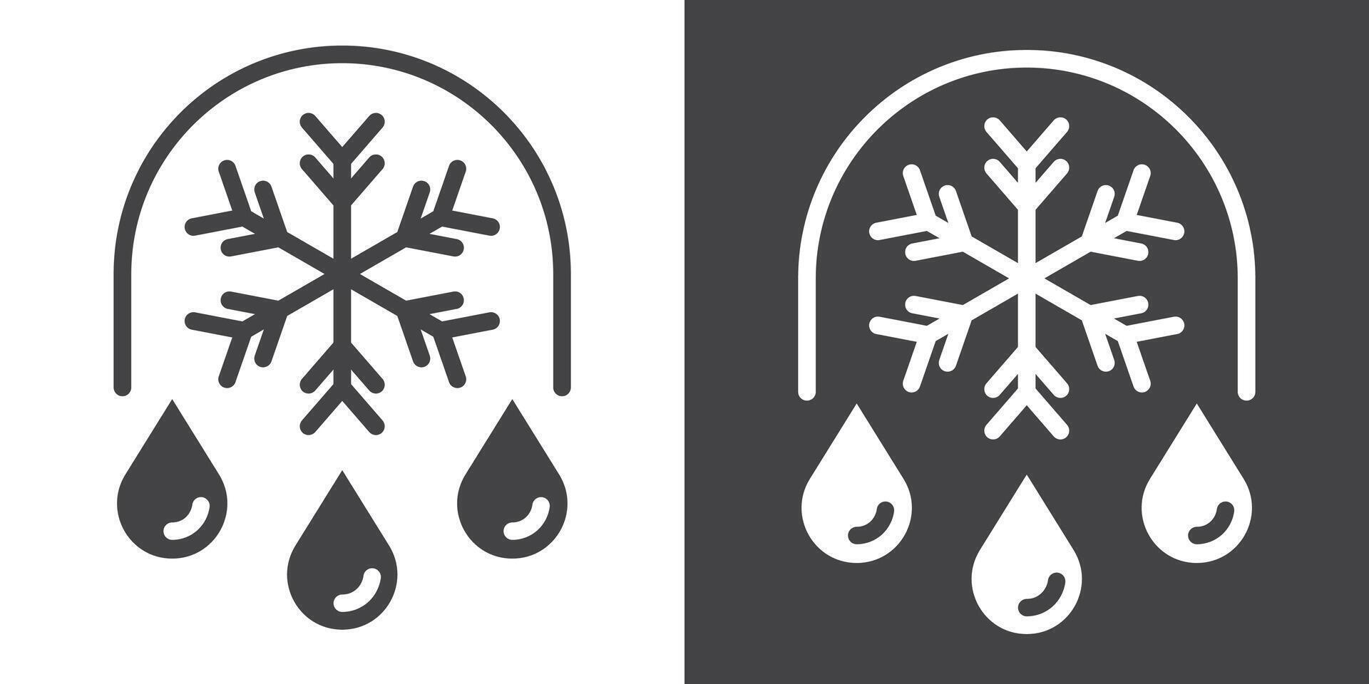 Defrost icon Thin line illustration set vector