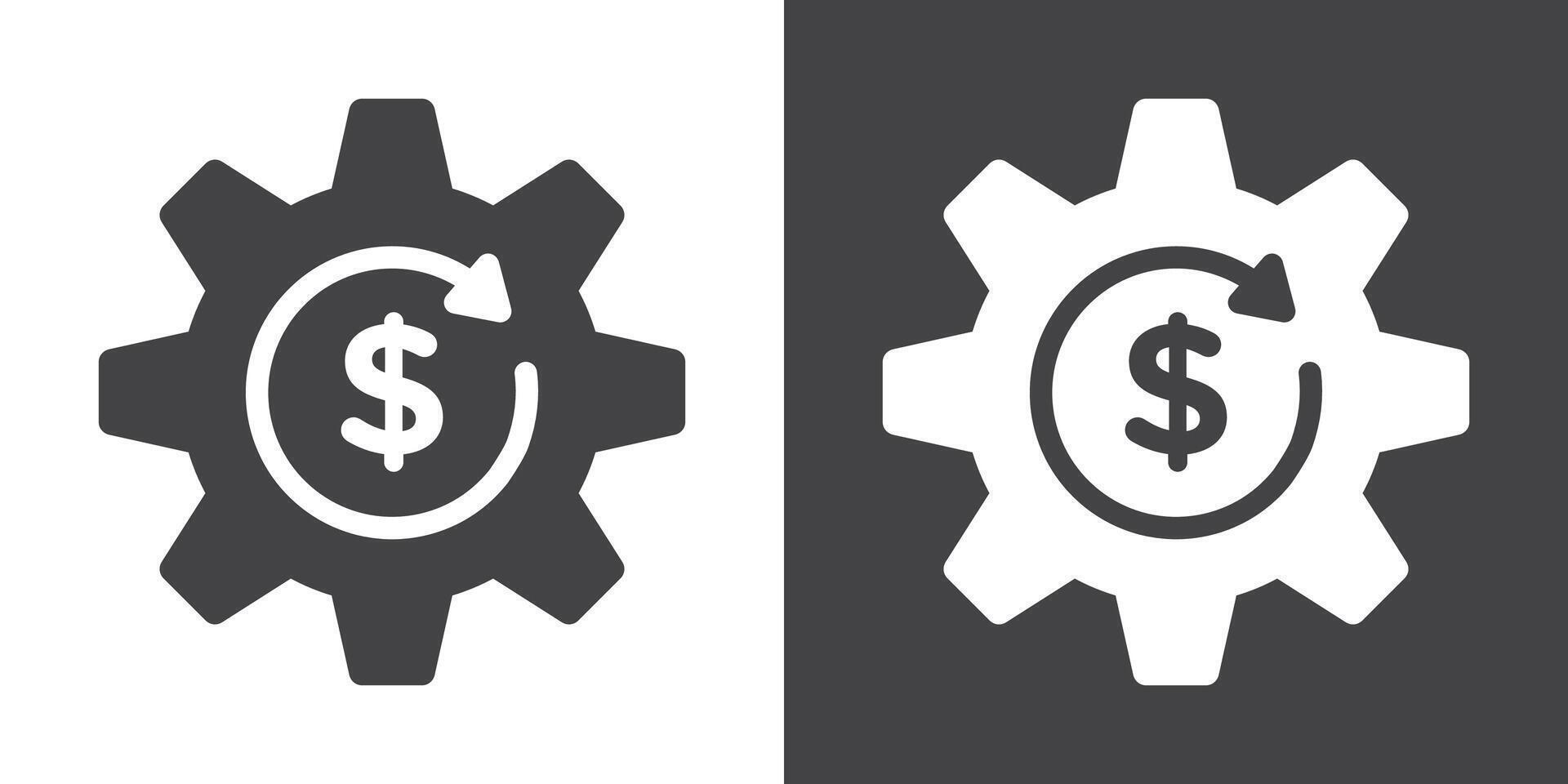 Costs optimization Icon Thin line illustration set vector
