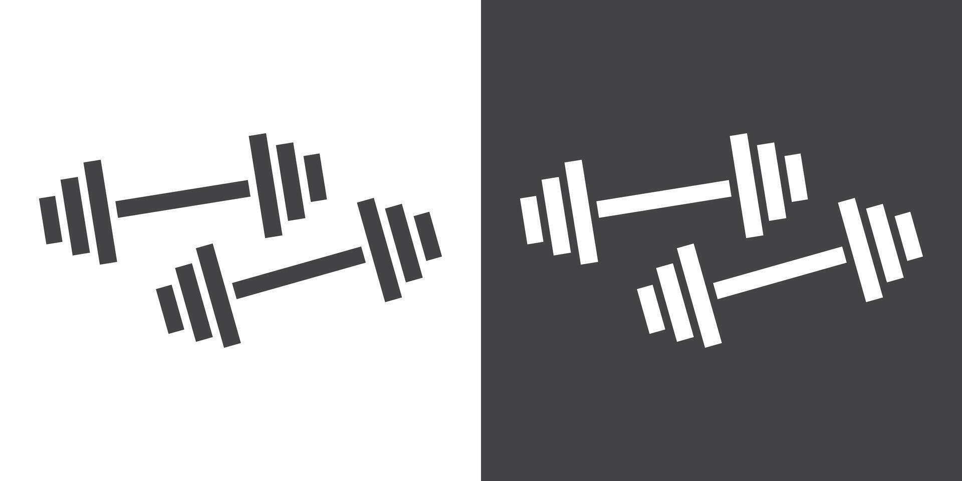 Dumbbell pair icon Thin line illustration set vector