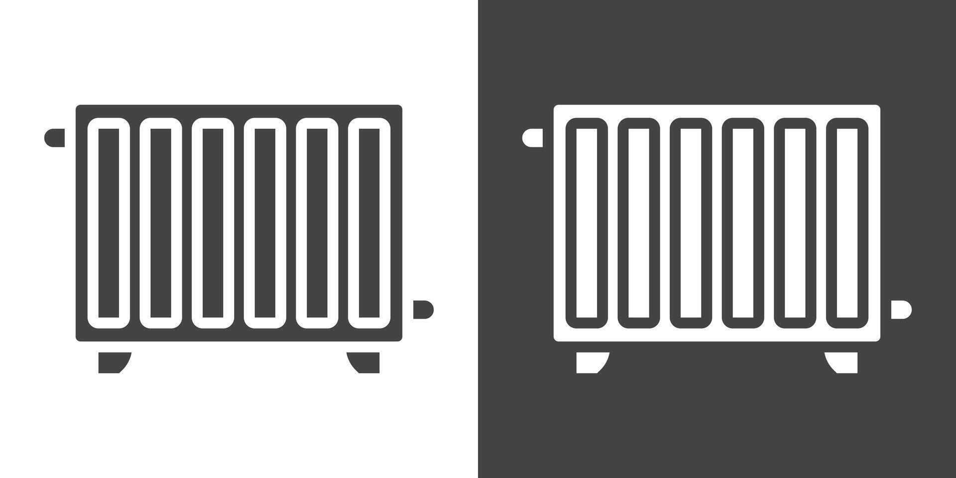 Conditioner heater icon Thin line illustration set vector