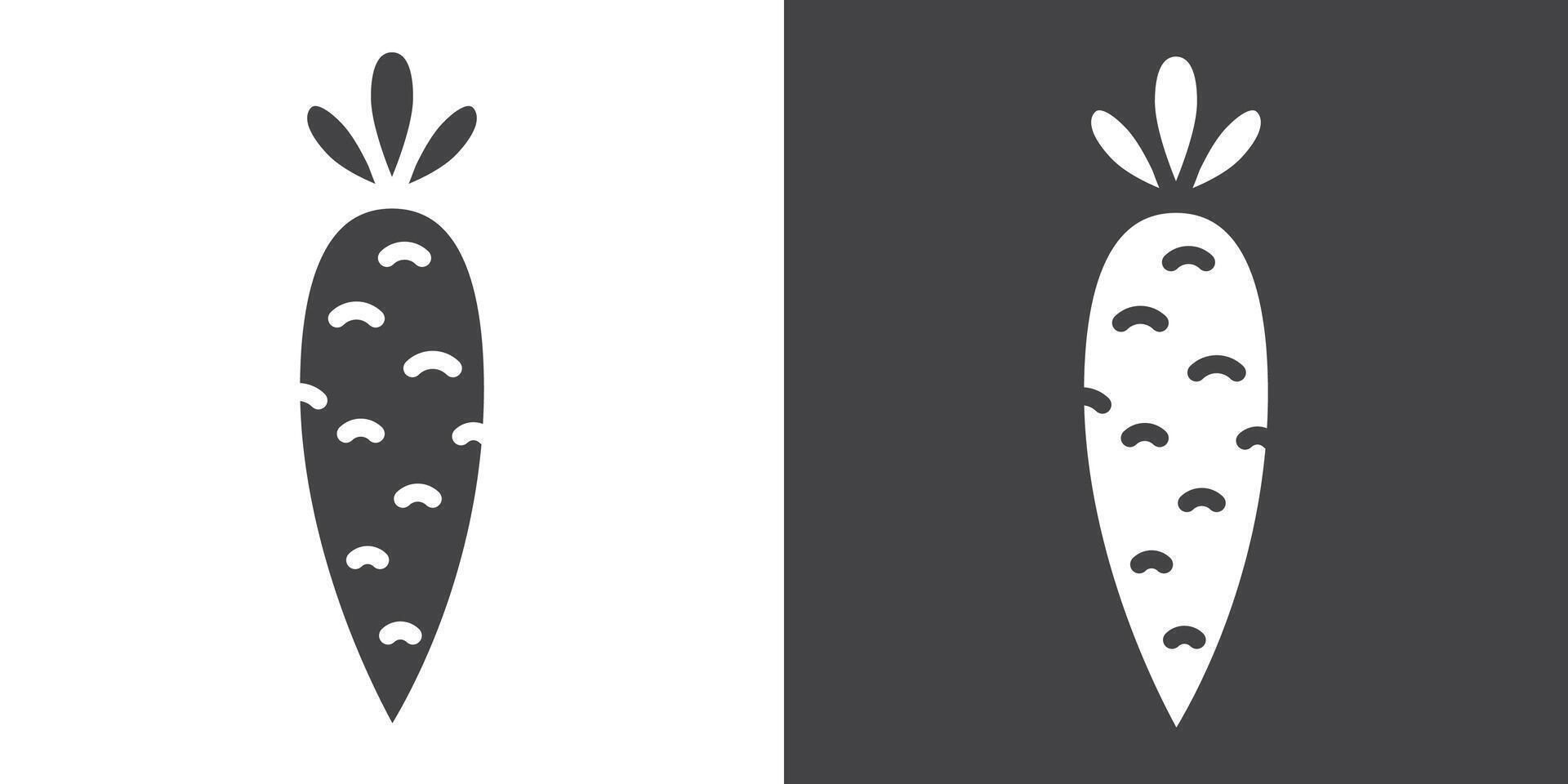 Carrot icon Thin line illustration set vector