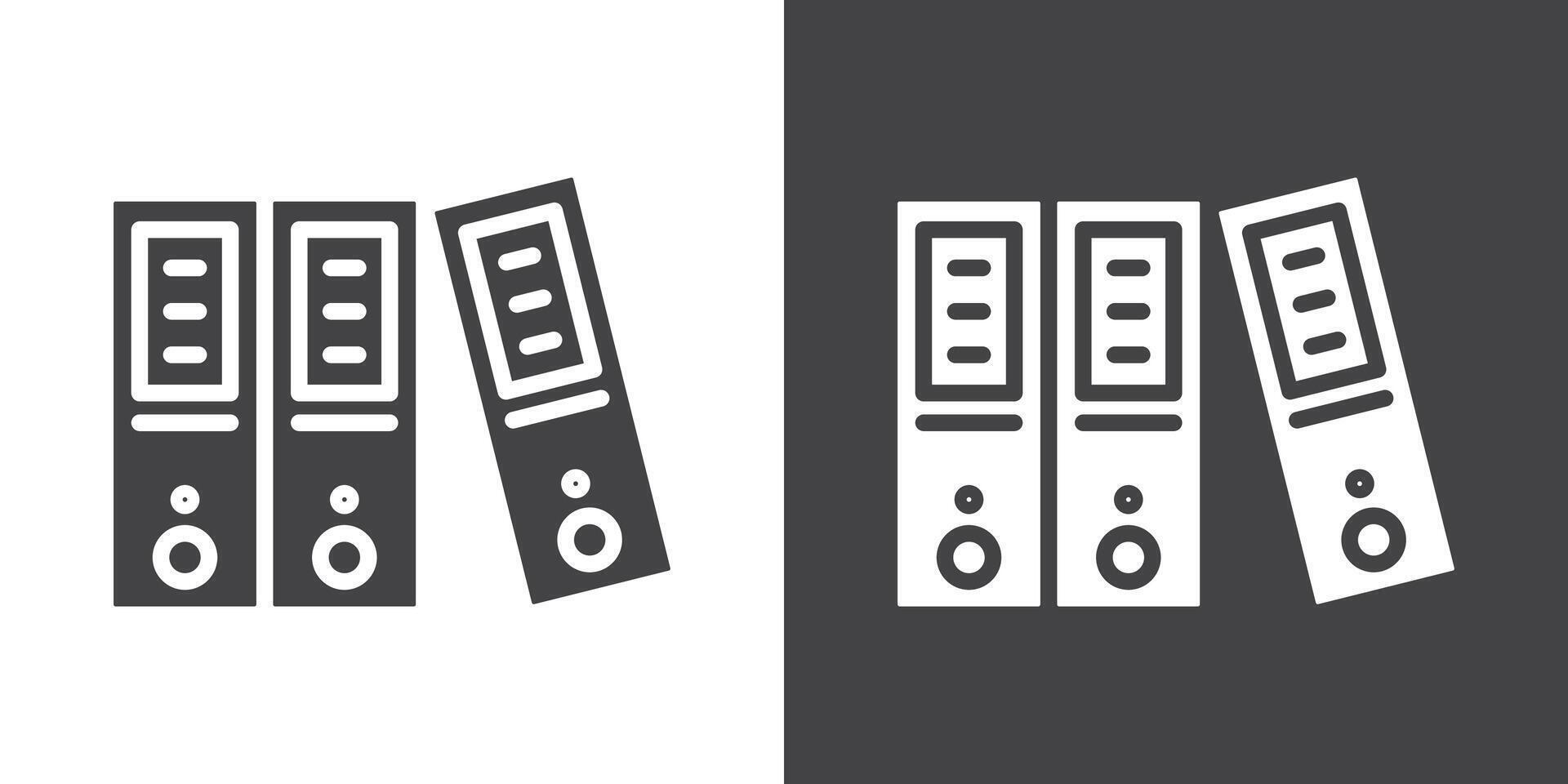Binder icon Thin line illustration set vector