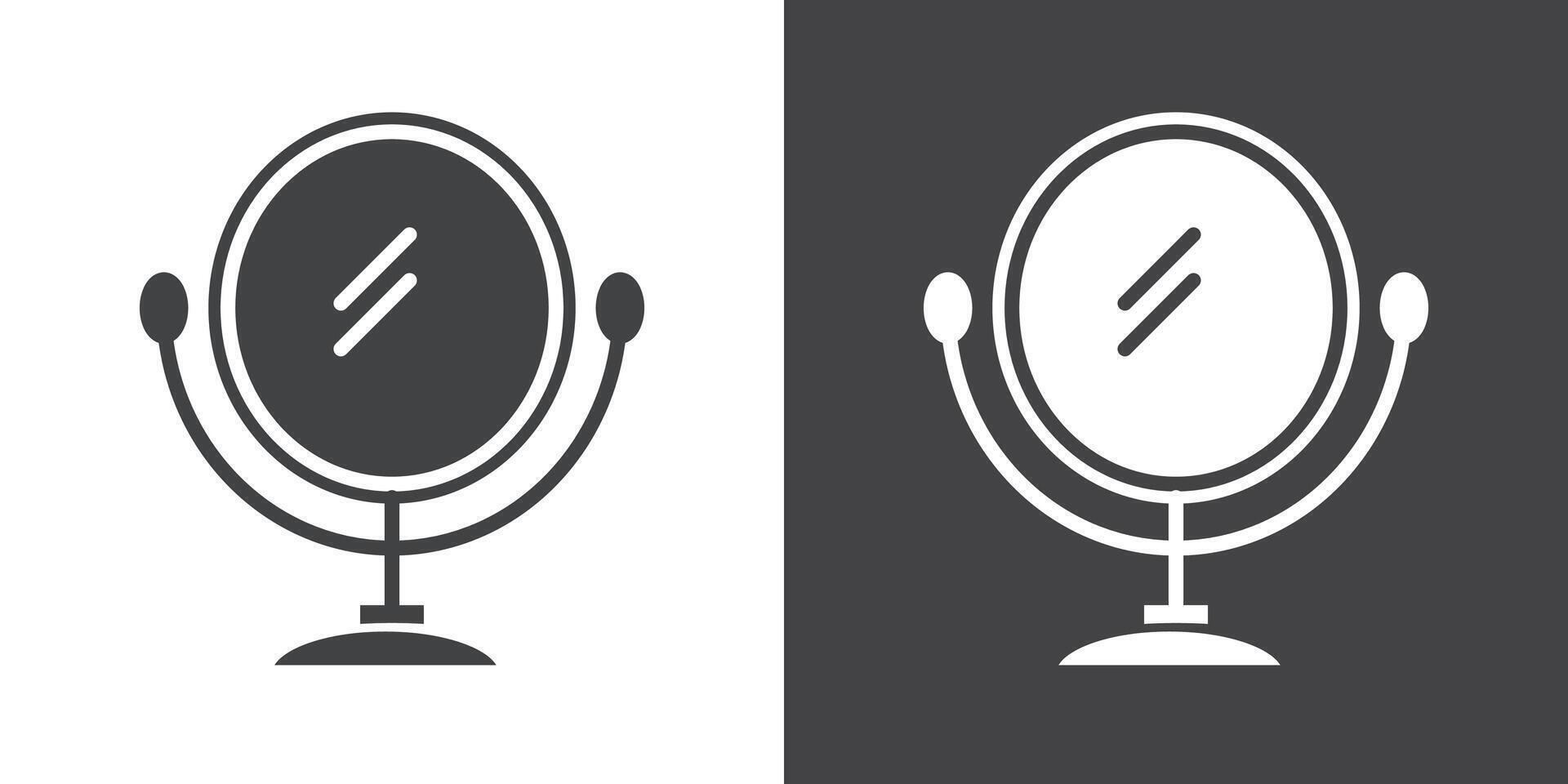 Mirror icon Thin line illustration set vector