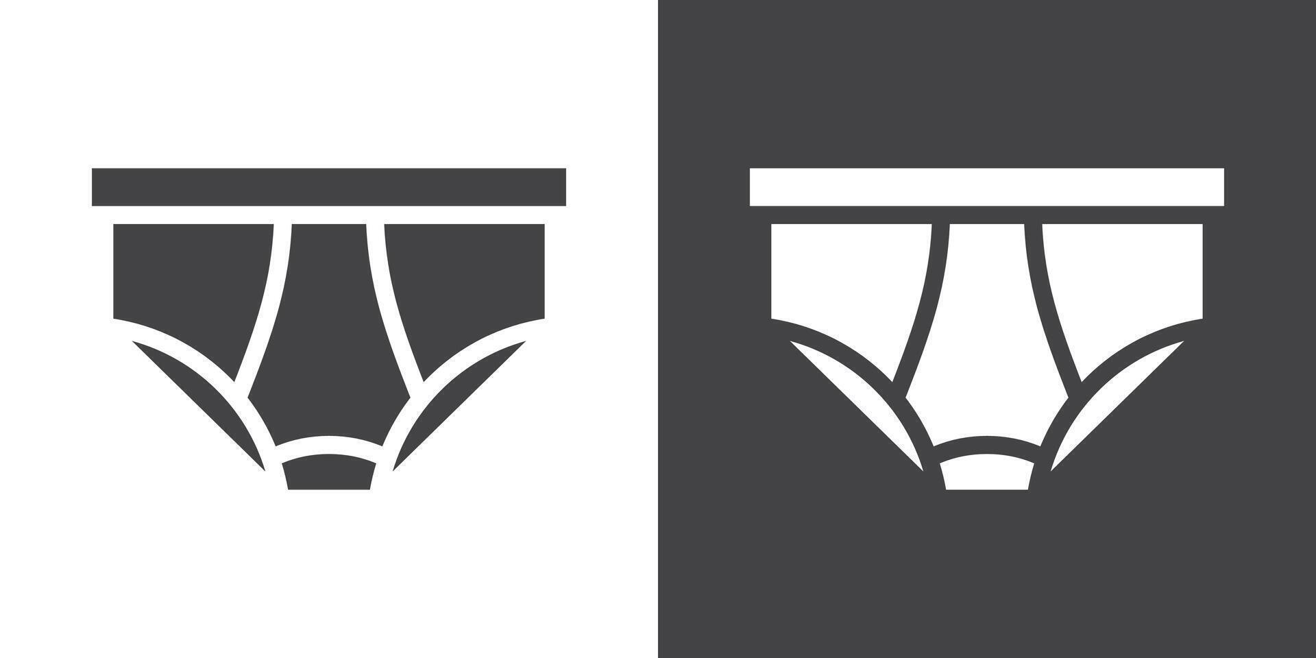 underpants icon Thin line illustration set vector