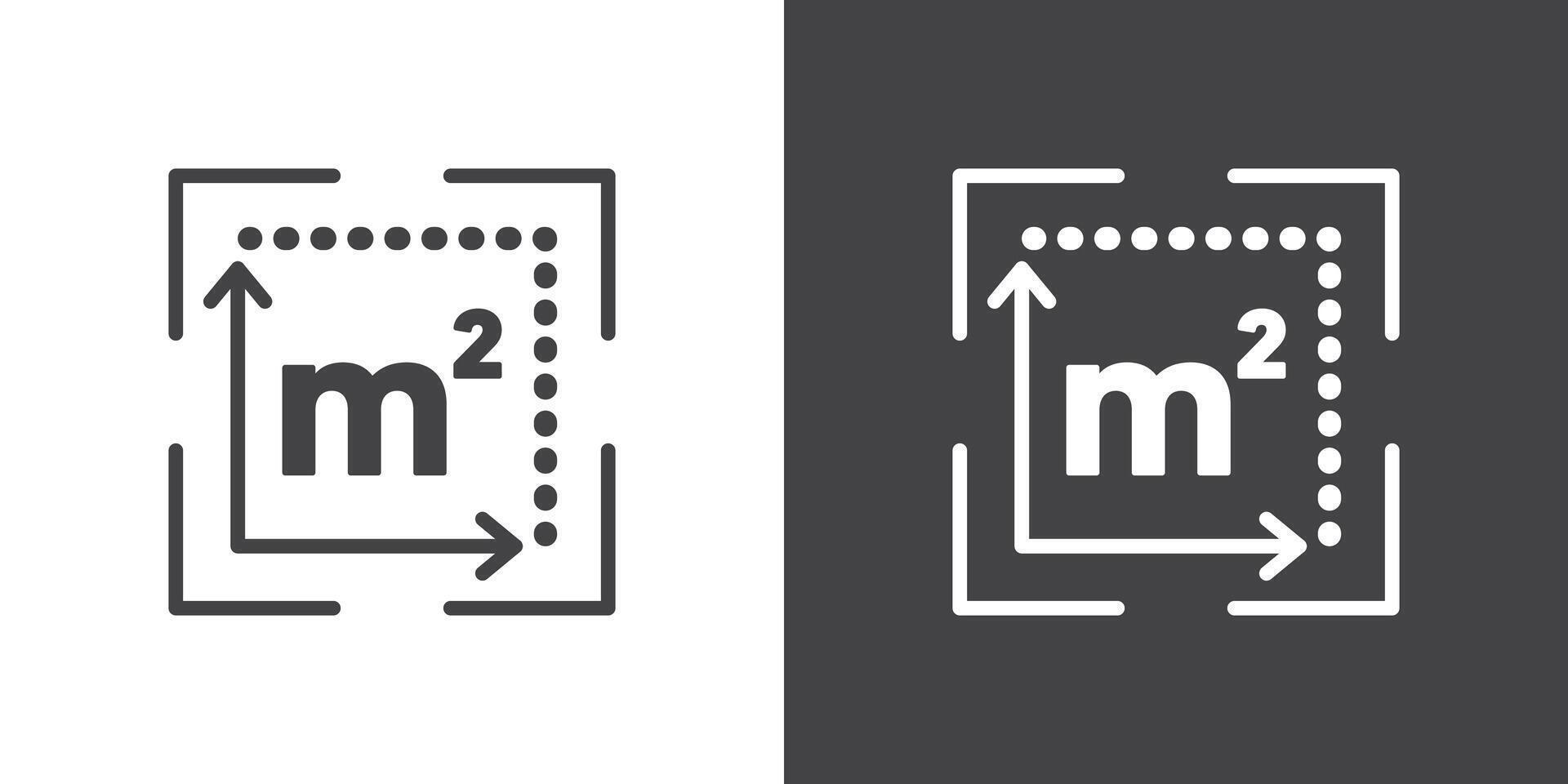 Square Meter icon vector