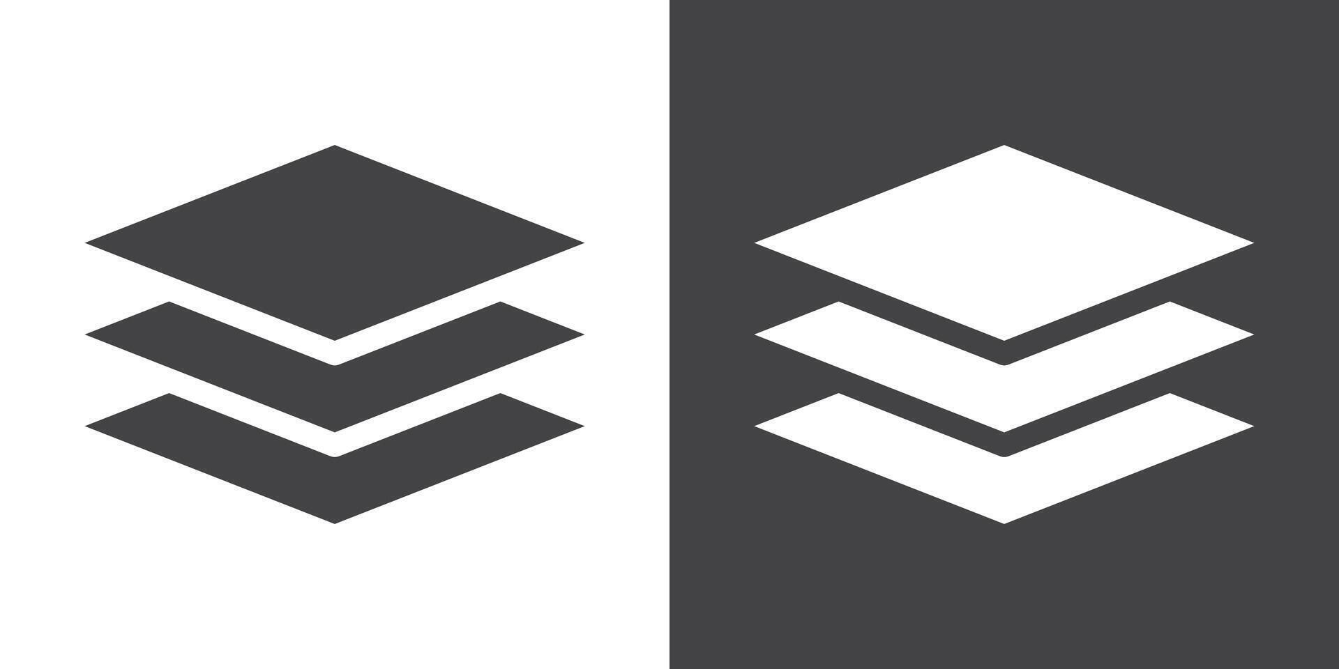 Layers icon Thin line illustration set vector