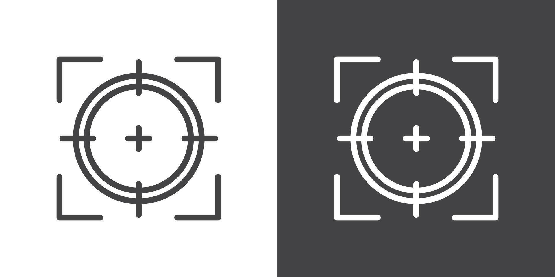 Focusing icon Thin line illustration set vector