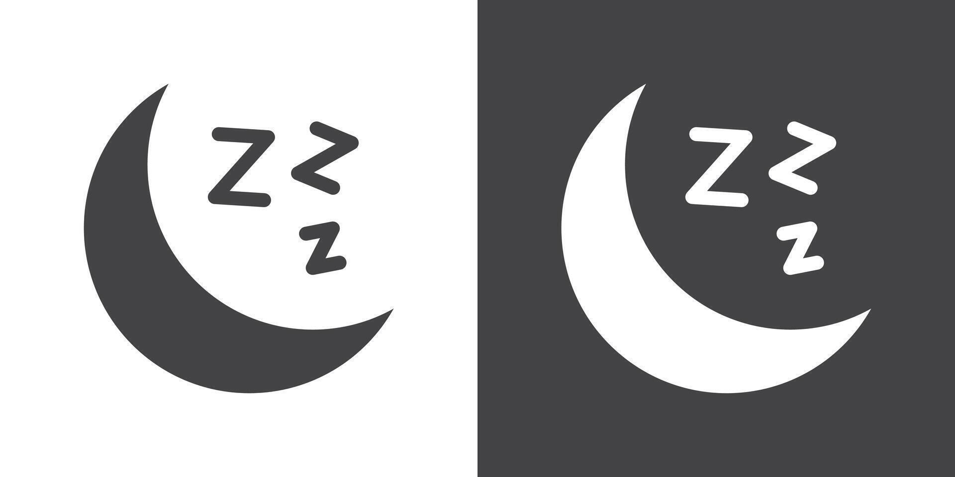 Zzz icon Thin line illustration set vector