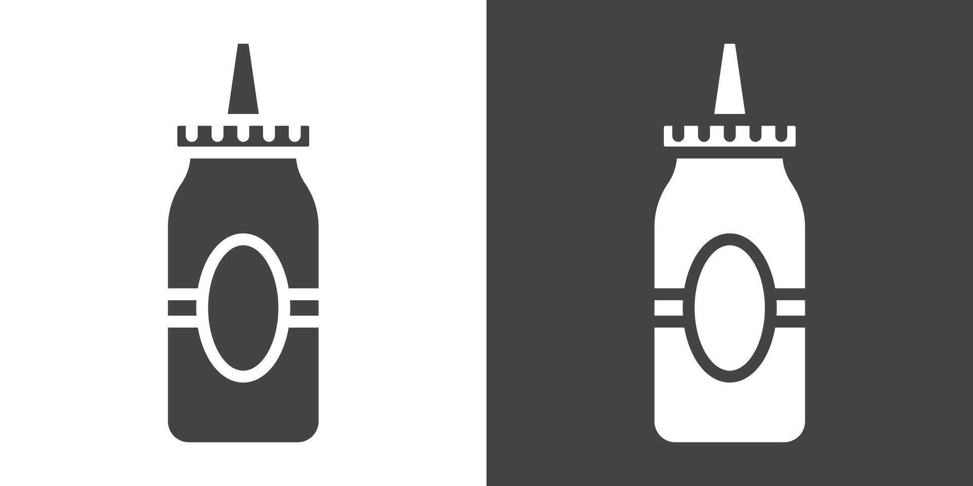 Ketchup icon Thin line illustration set vector
