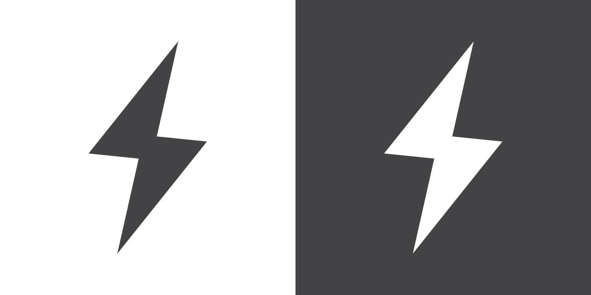 Lightning icon Thin line illustration set vector