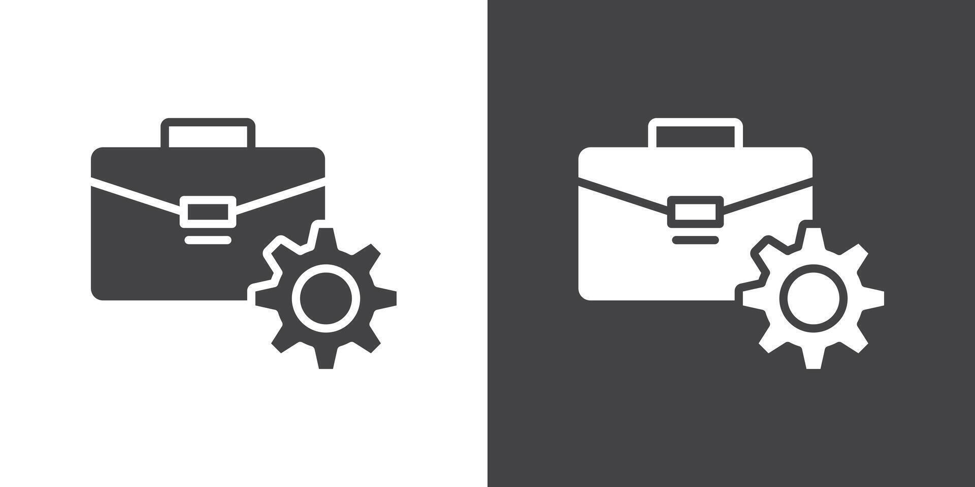 Work experience icon Thin line illustration set vector