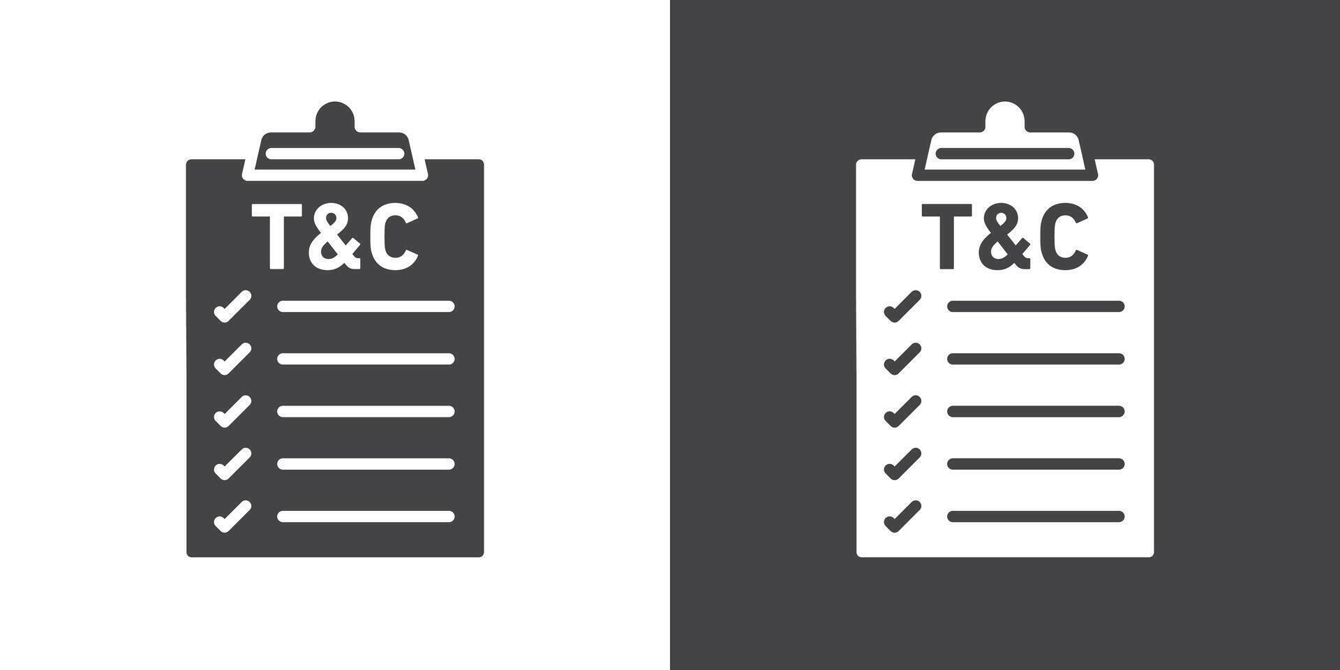 Terms and Conditions Icon Thin line illustration set vector