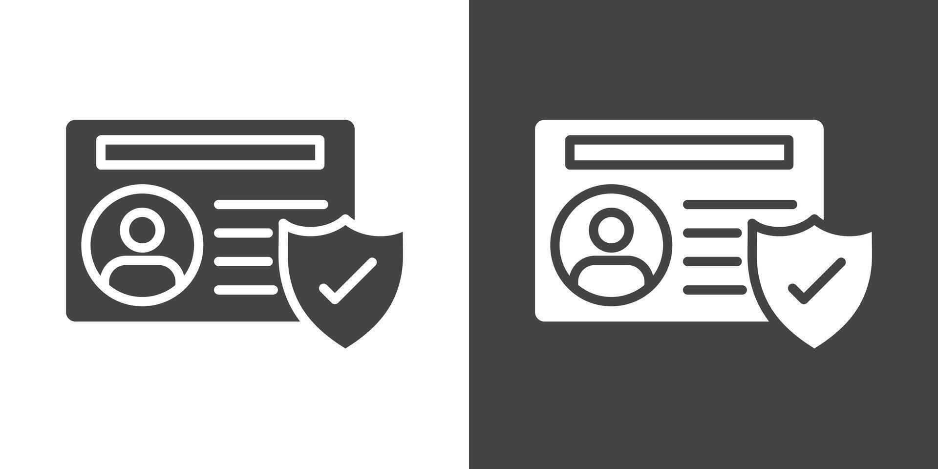 KYC icon Thin line illustration set vector