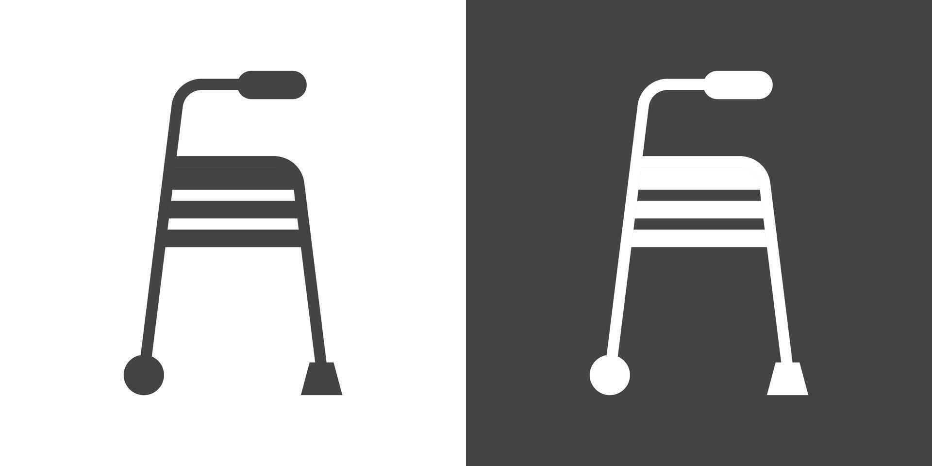 Walker icon Thin line illustration set vector