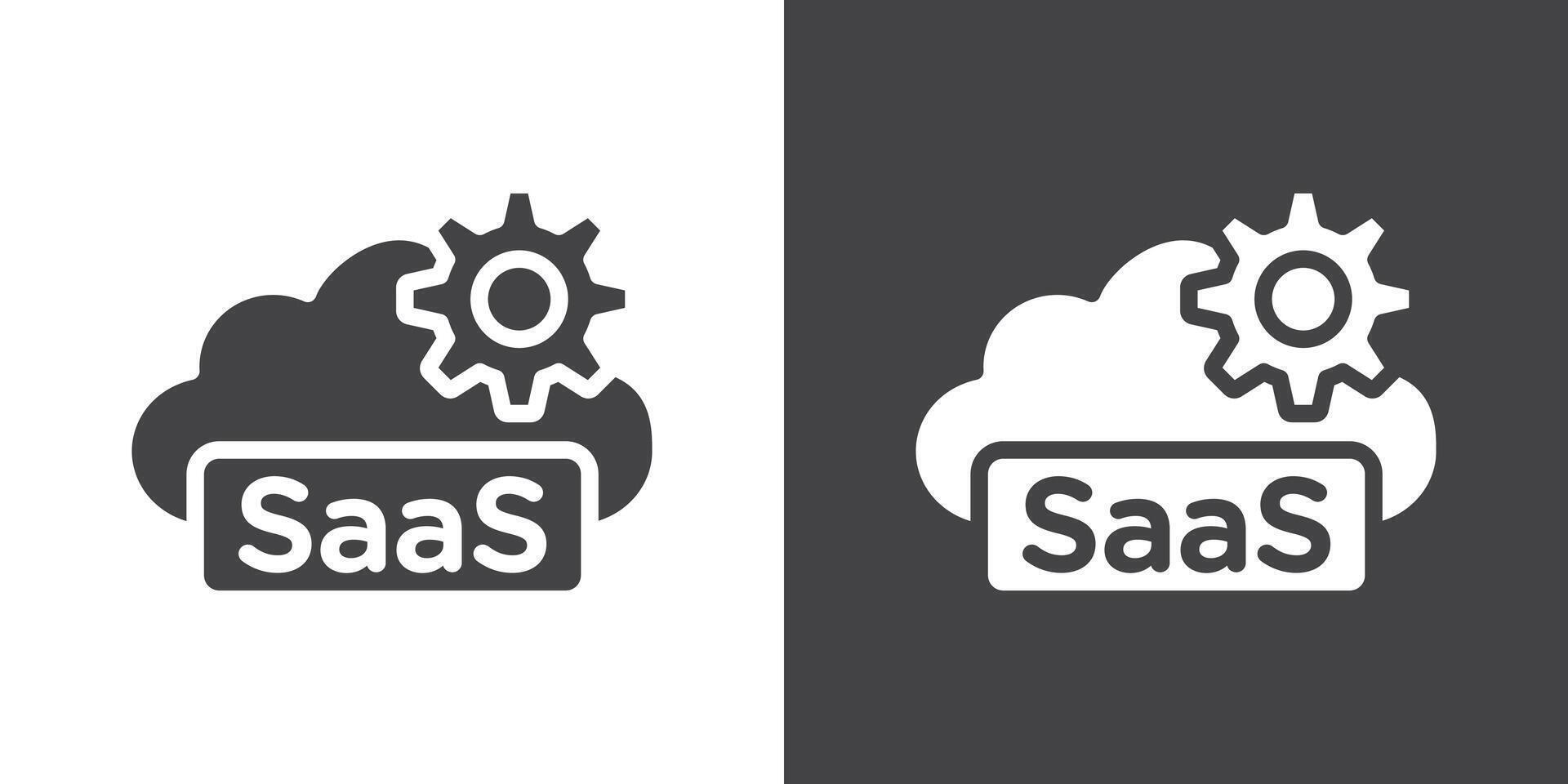 SaaS icon Thin line illustration set vector