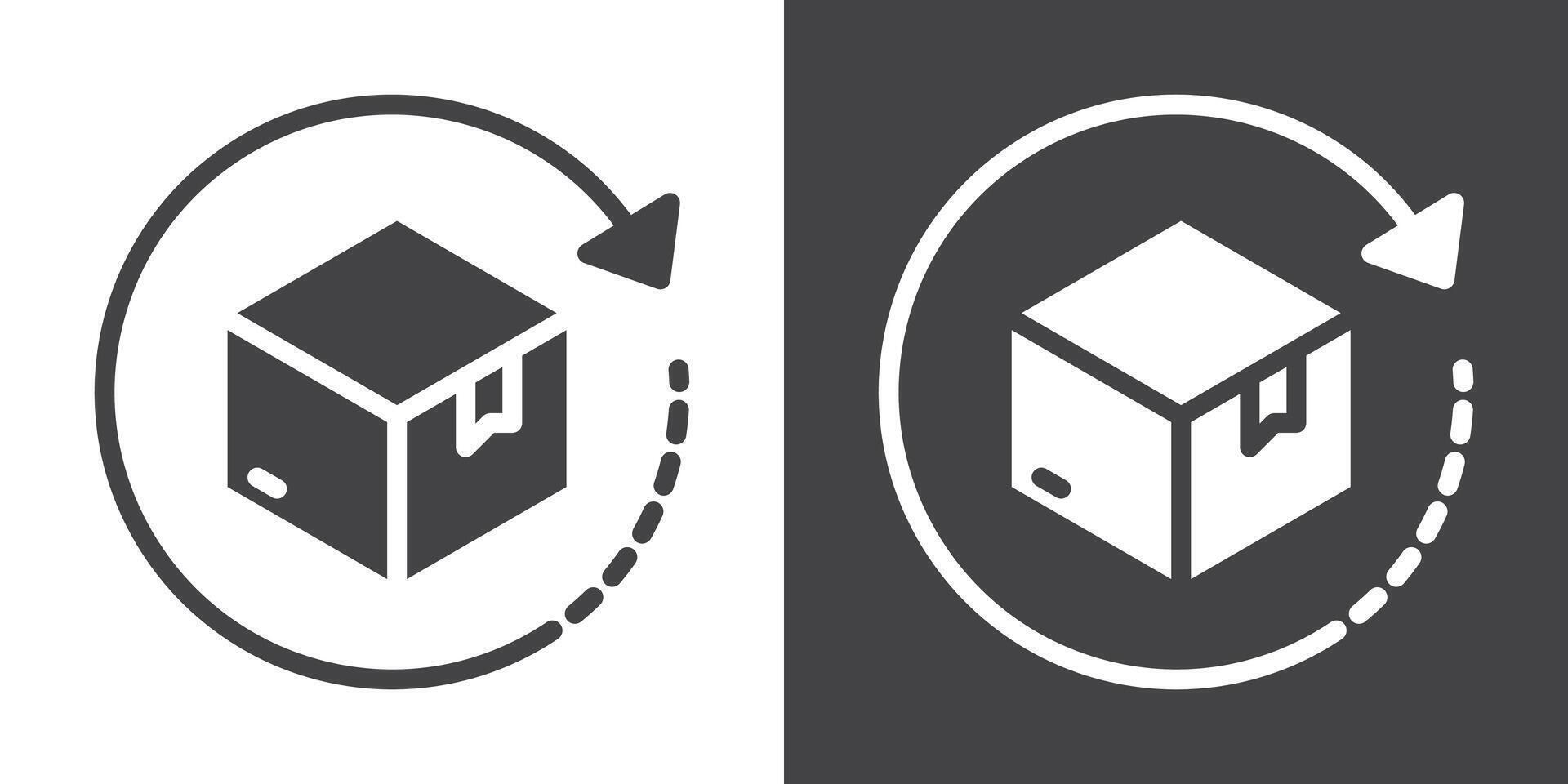 Return purchase icon Thin line illustration set vector