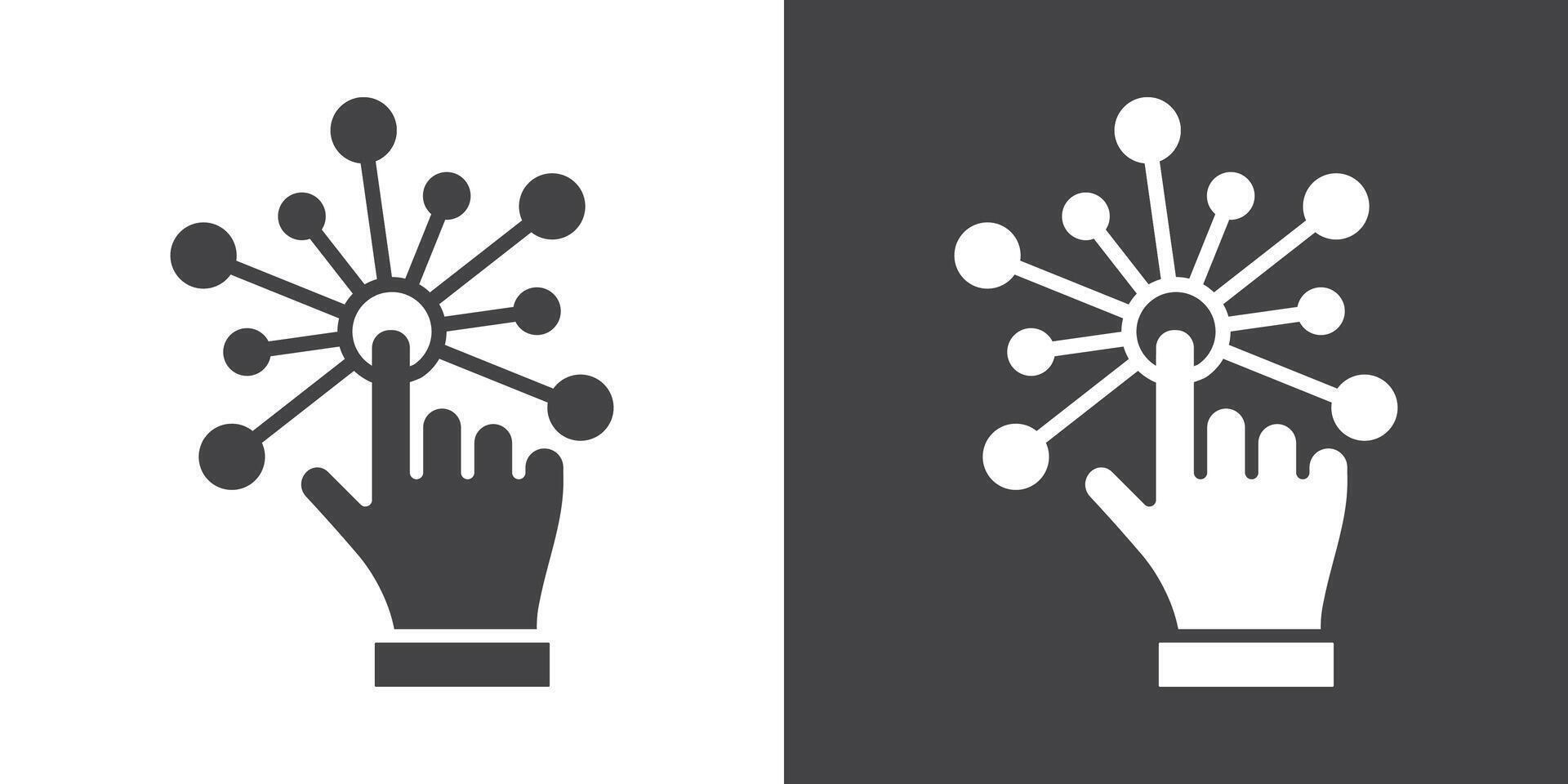 Interaction icon Thin line illustration set vector