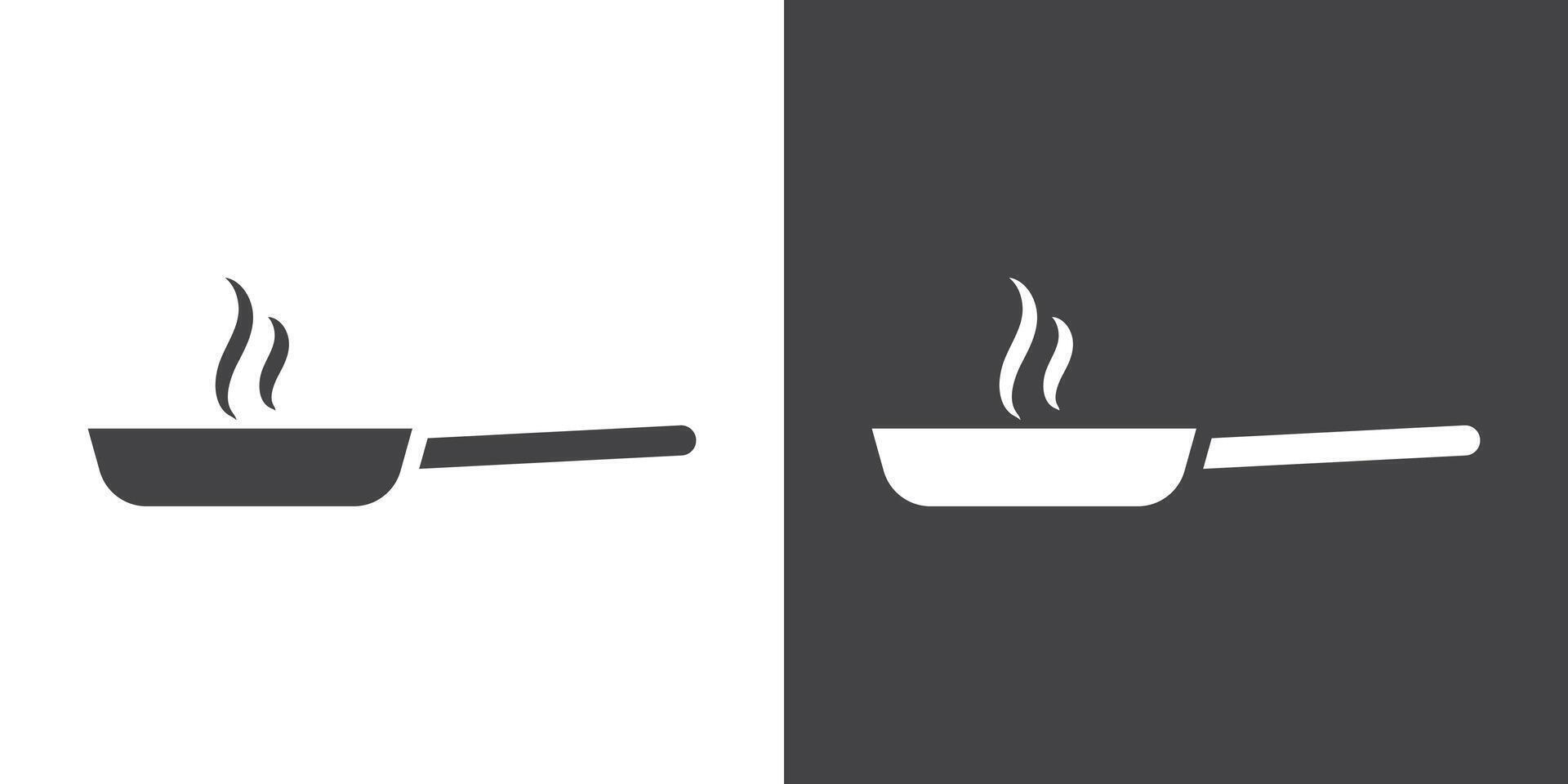 Frying pan icon Thin line illustration set vector