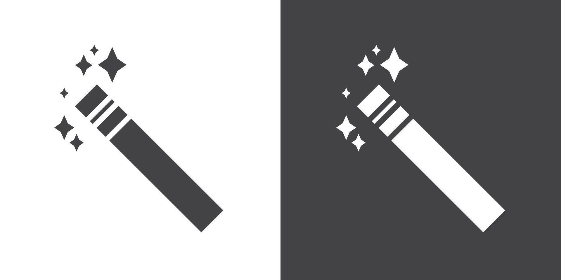 Magic wand icon Thin line illustration set vector