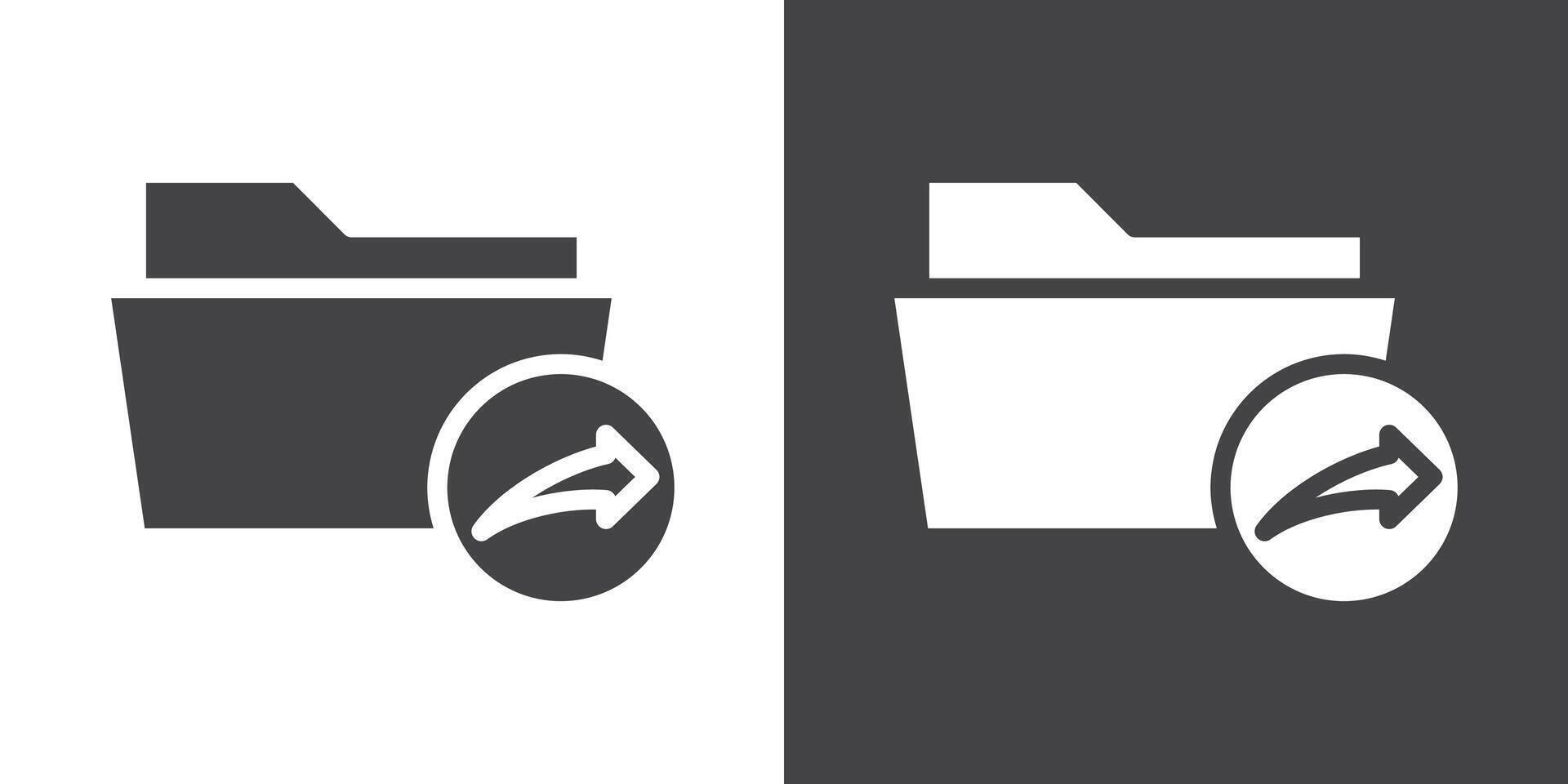Share folder line icon Thin line illustration set vector
